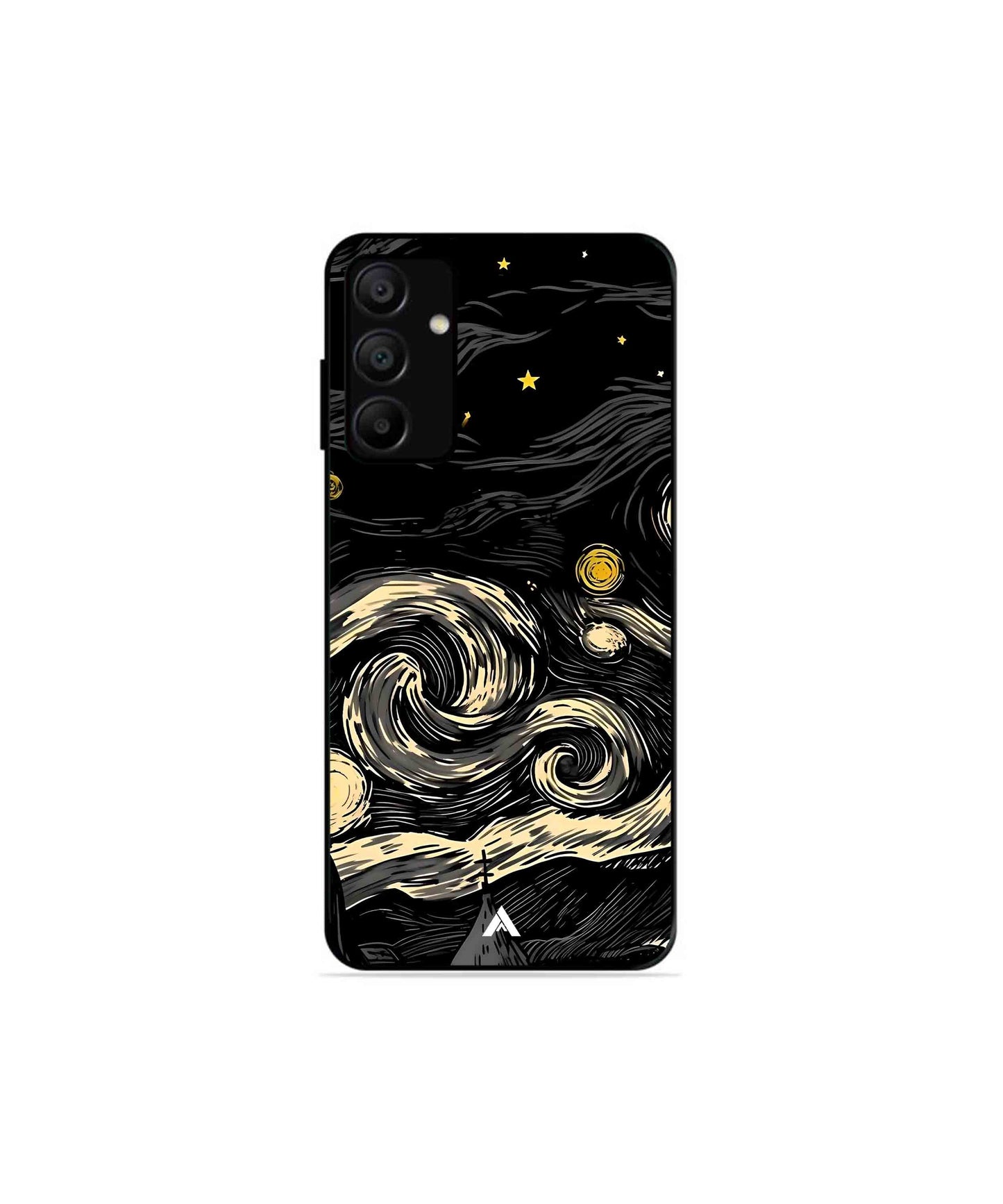 Starry Night Metal Back Cover Phone Case for Samsung Galaxy A15 5G