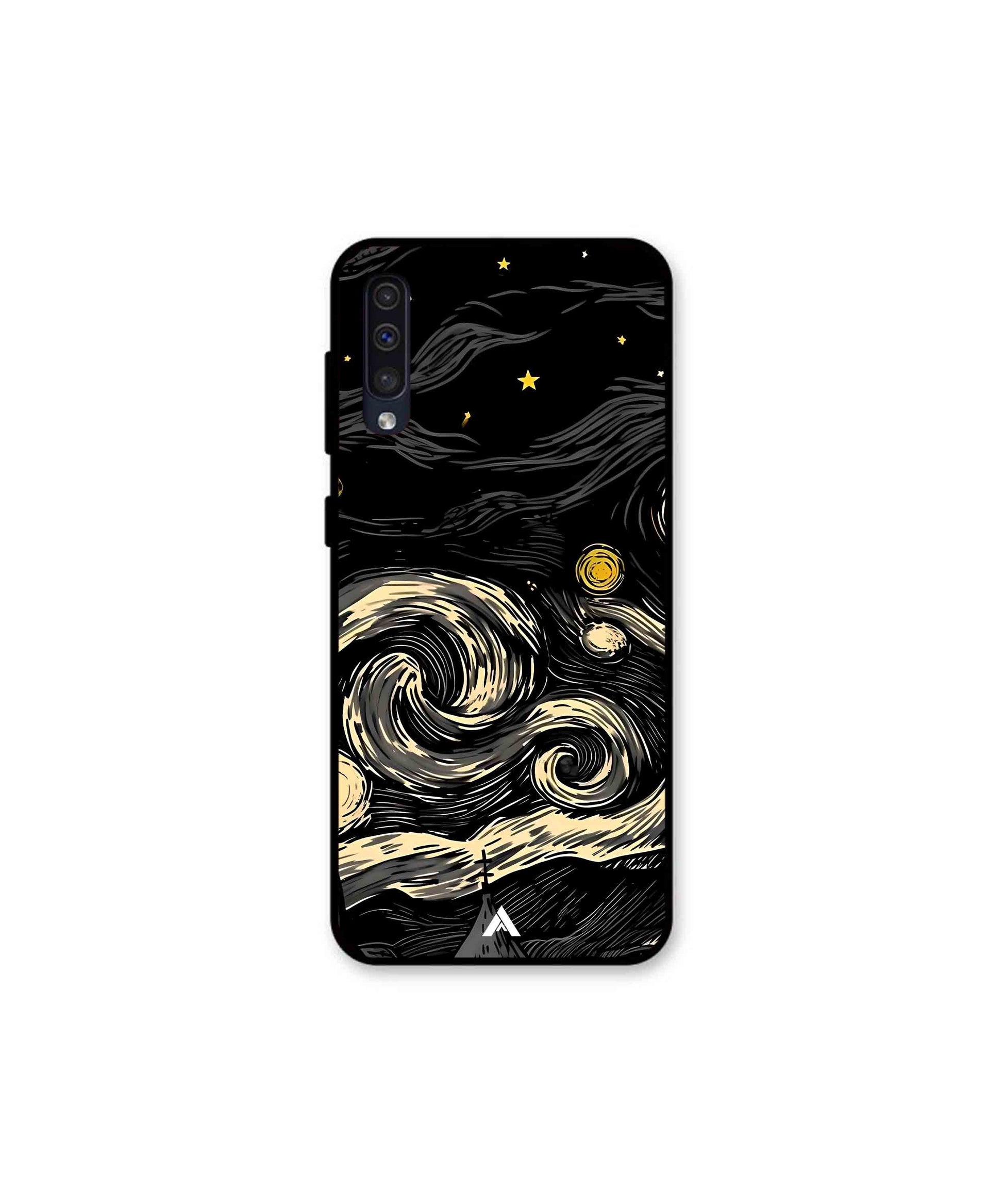Starry Night Metal Back Cover Phone Case for Samsung Galaxy A50