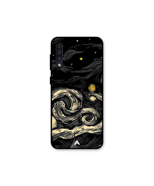 Starry Night Metal Back Cover Phone Case for Samsung Galaxy A50