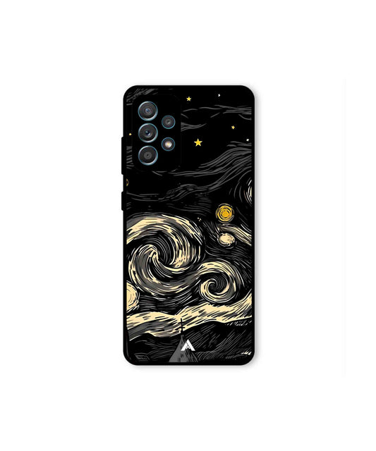 Starry Night Metal Back Cover Phone Case for Samsung Galaxy A52