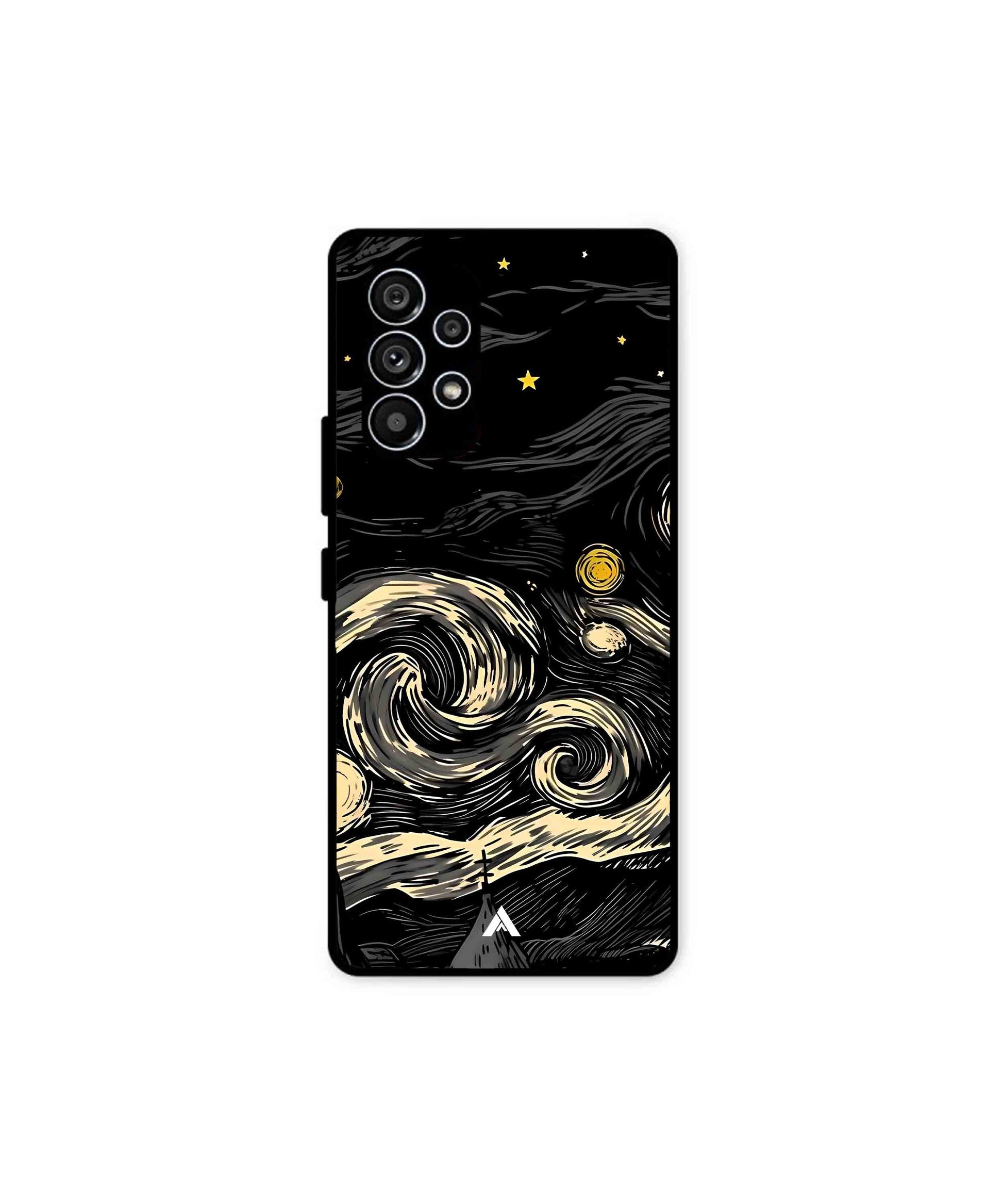 Starry Night Metal Back Cover Phone Case for Samsung Galaxy A53