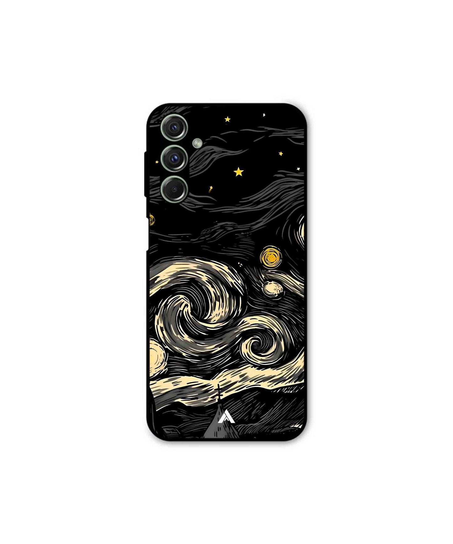 Starry Night Metal Back Cover Phone Case for Samsung Galaxy F34