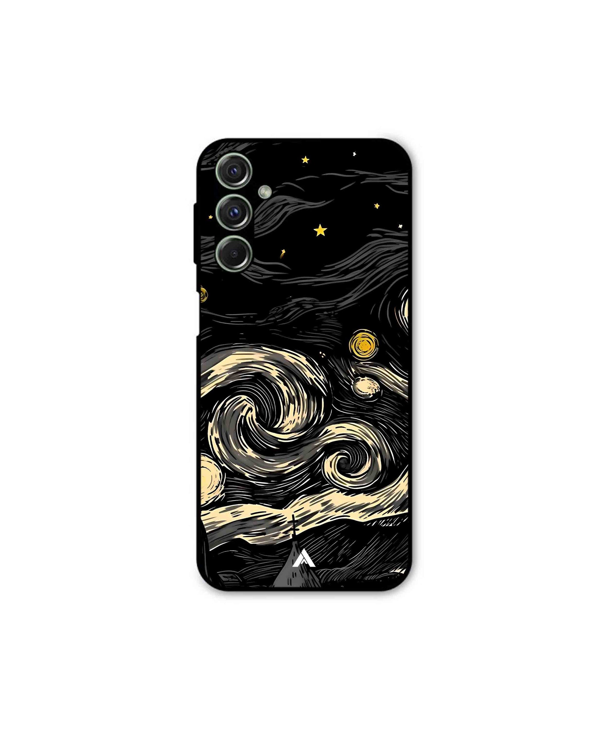 Starry Night Metal Back Cover Phone Case for Samsung Galaxy F34