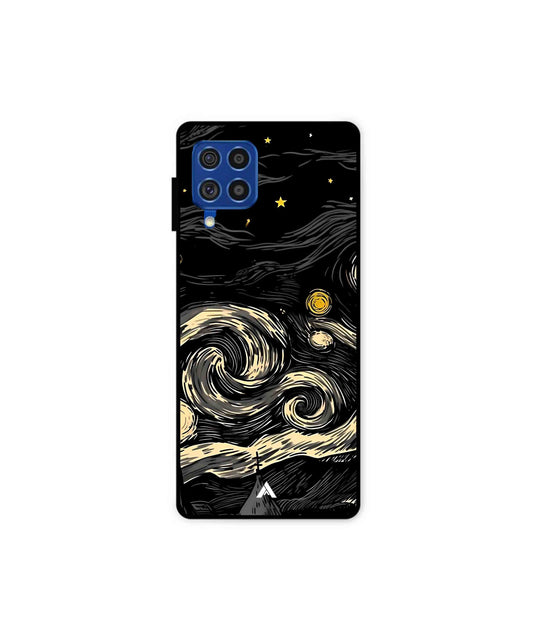 Starry Night Metal Back Cover Phone Case for Samsung Galaxy F62