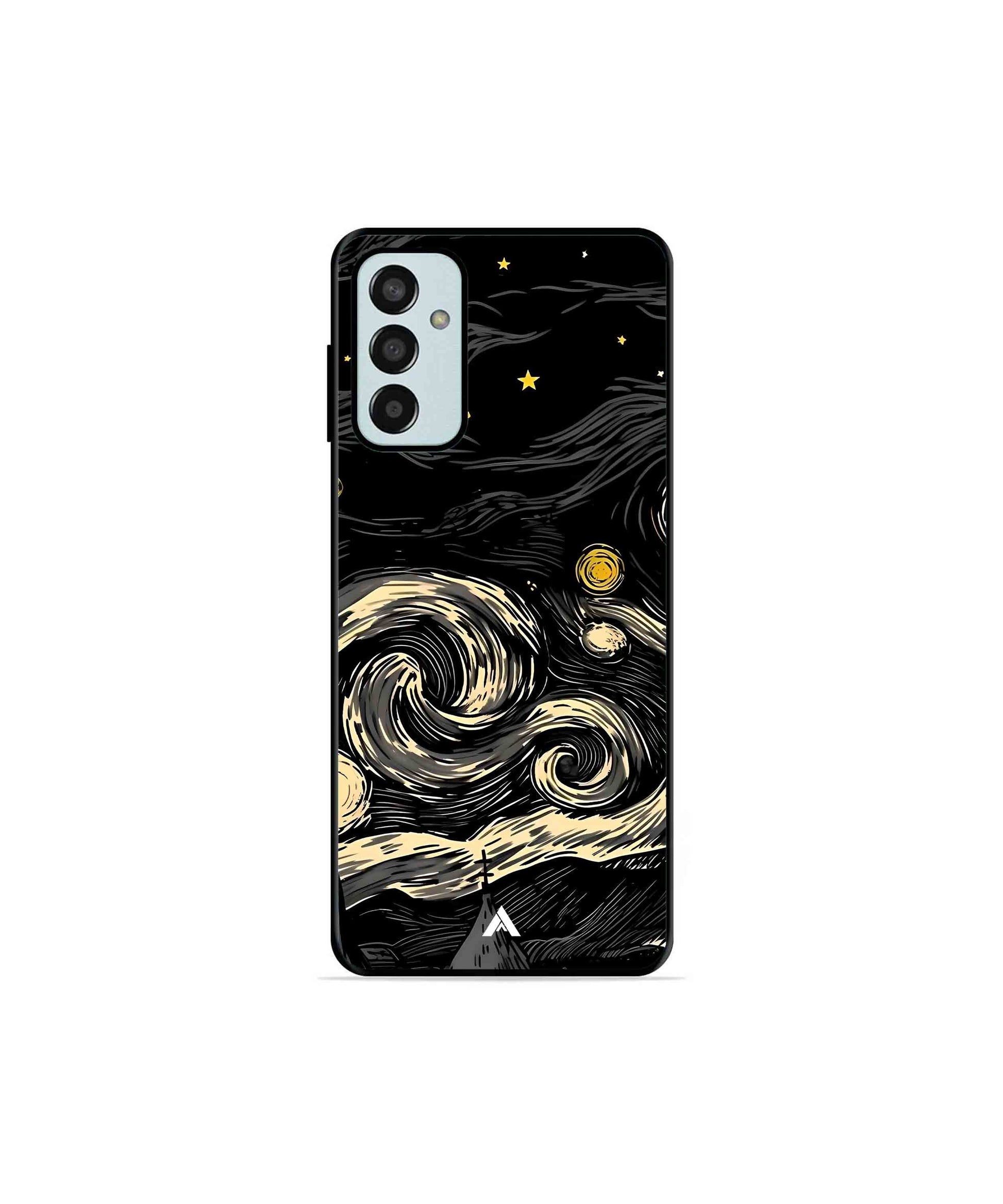 Starry Night Metal Back Cover Phone Case for Samsung Galaxy M13