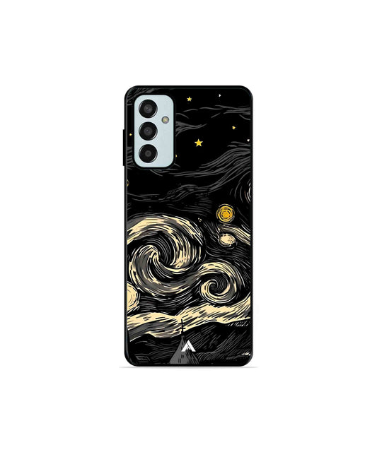 Starry Night Metal Back Cover Phone Case for Samsung Galaxy M13
