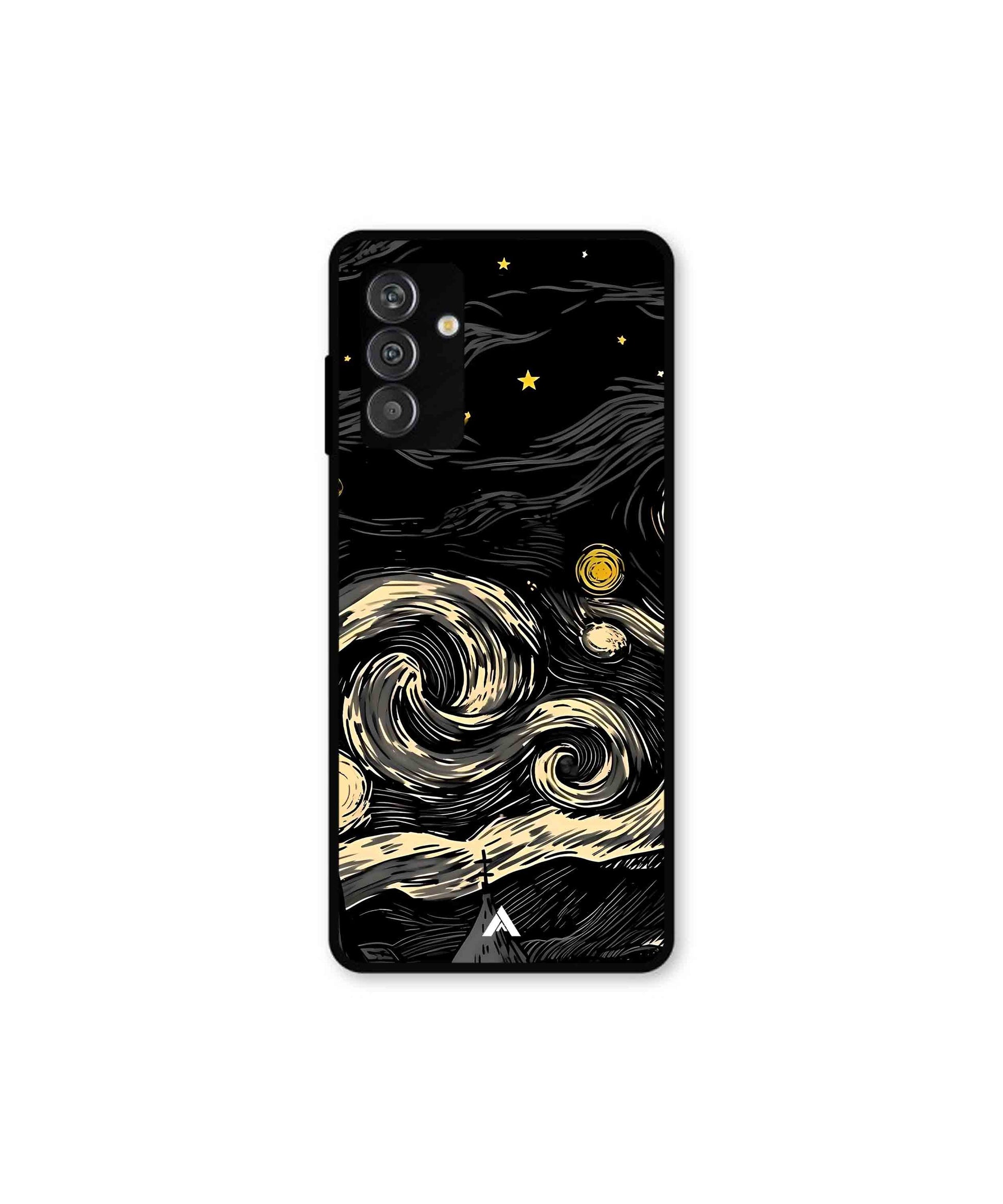 Starry Night Metal Back Cover Phone Case for Samsung Galaxy M14