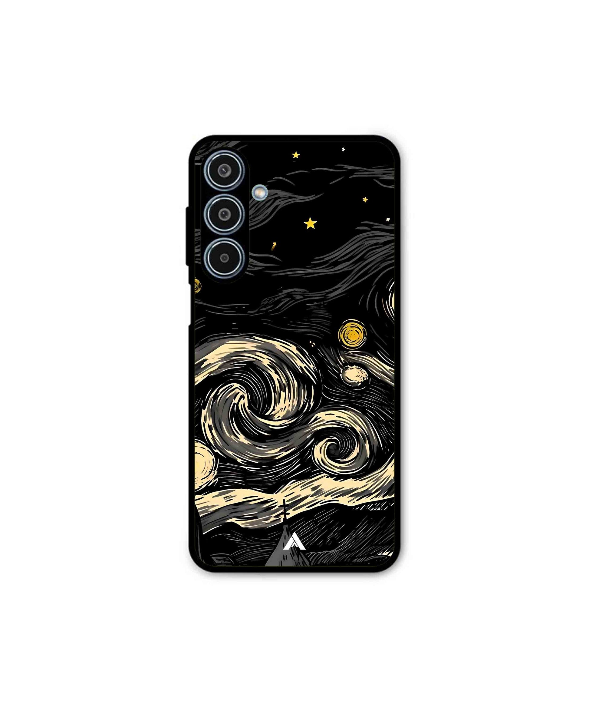 Starry Night Metal Back Cover Phone Case for Samsung Galaxy M35