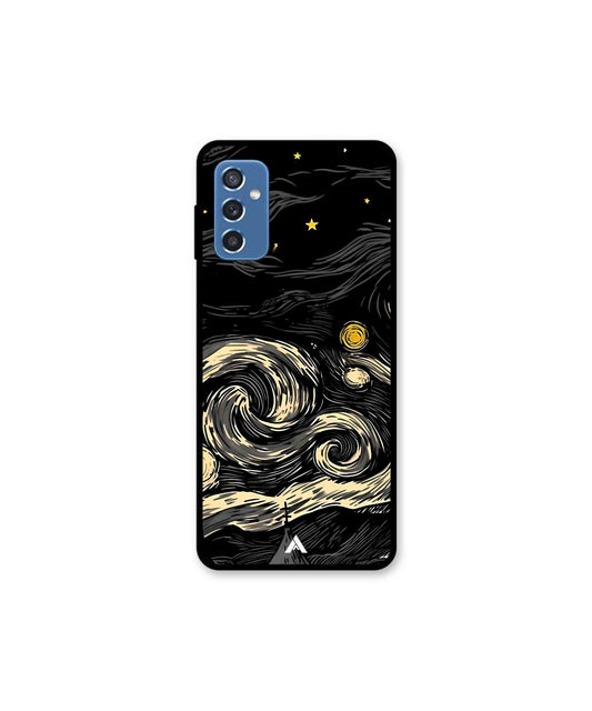 Starry Night Metal Back Cover Phone Case for Samsung Galaxy M52