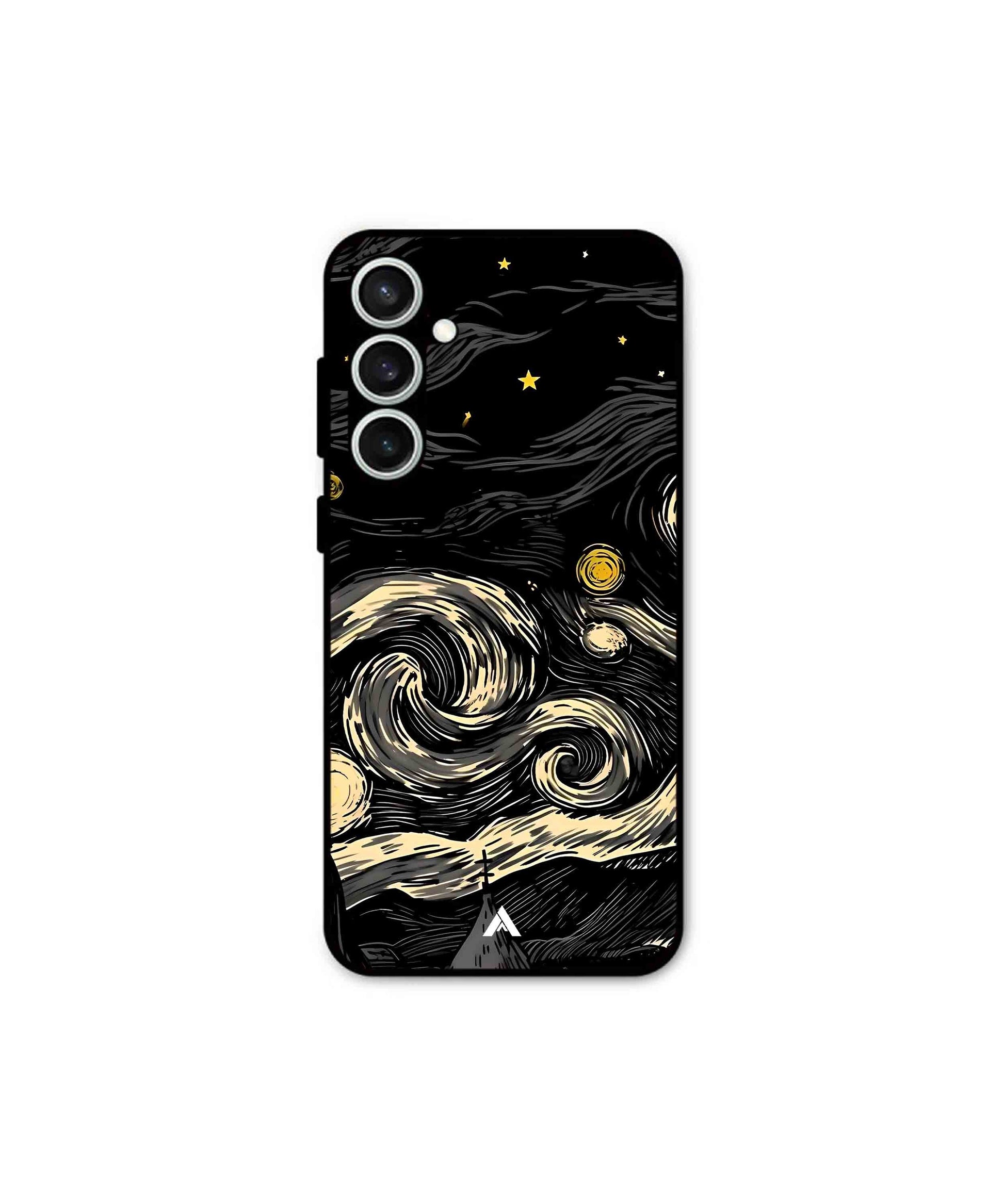 Starry Night Metal Back Cover Phone Case for Samsung Galaxy S23 Fe