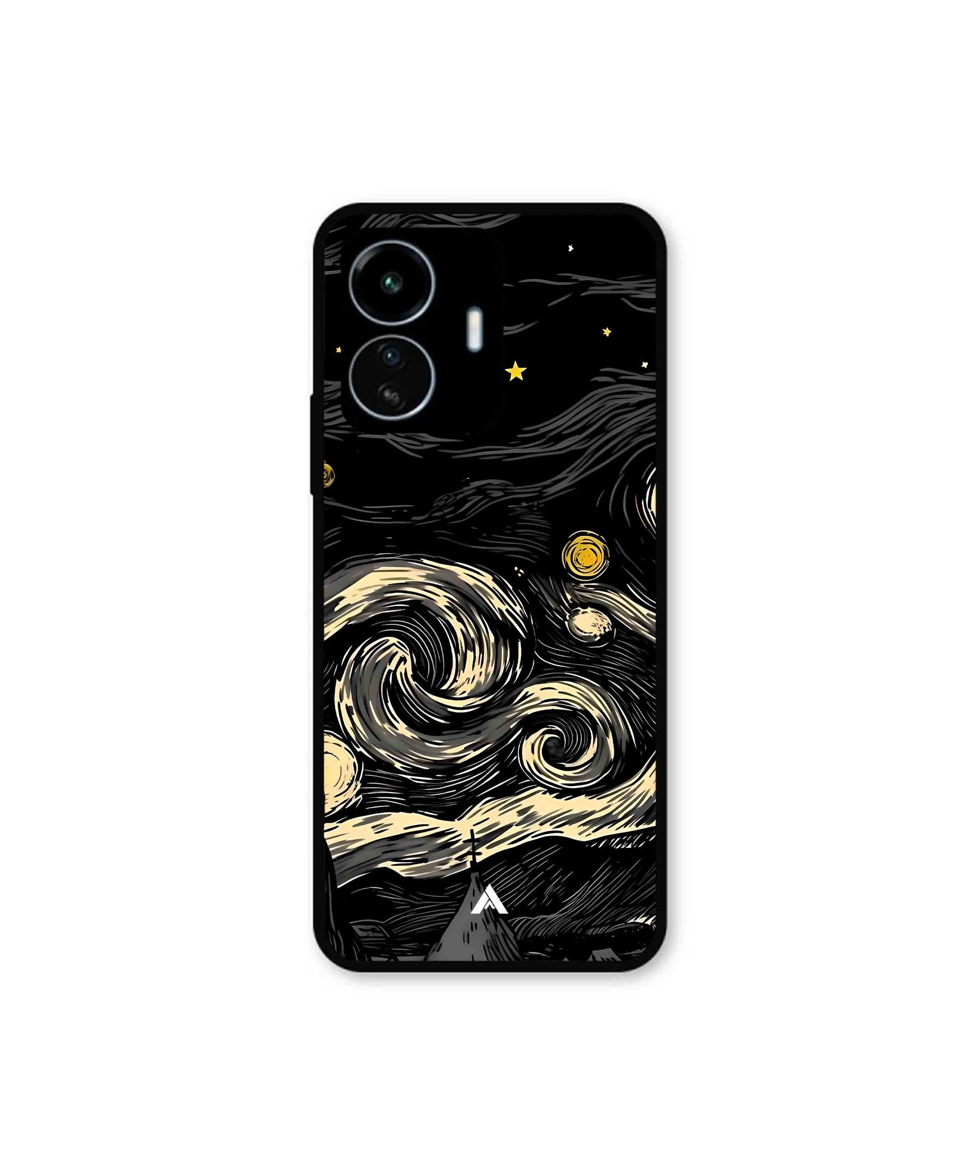 Starry Night Metal Back Cover Phone Case for Vivo Y75