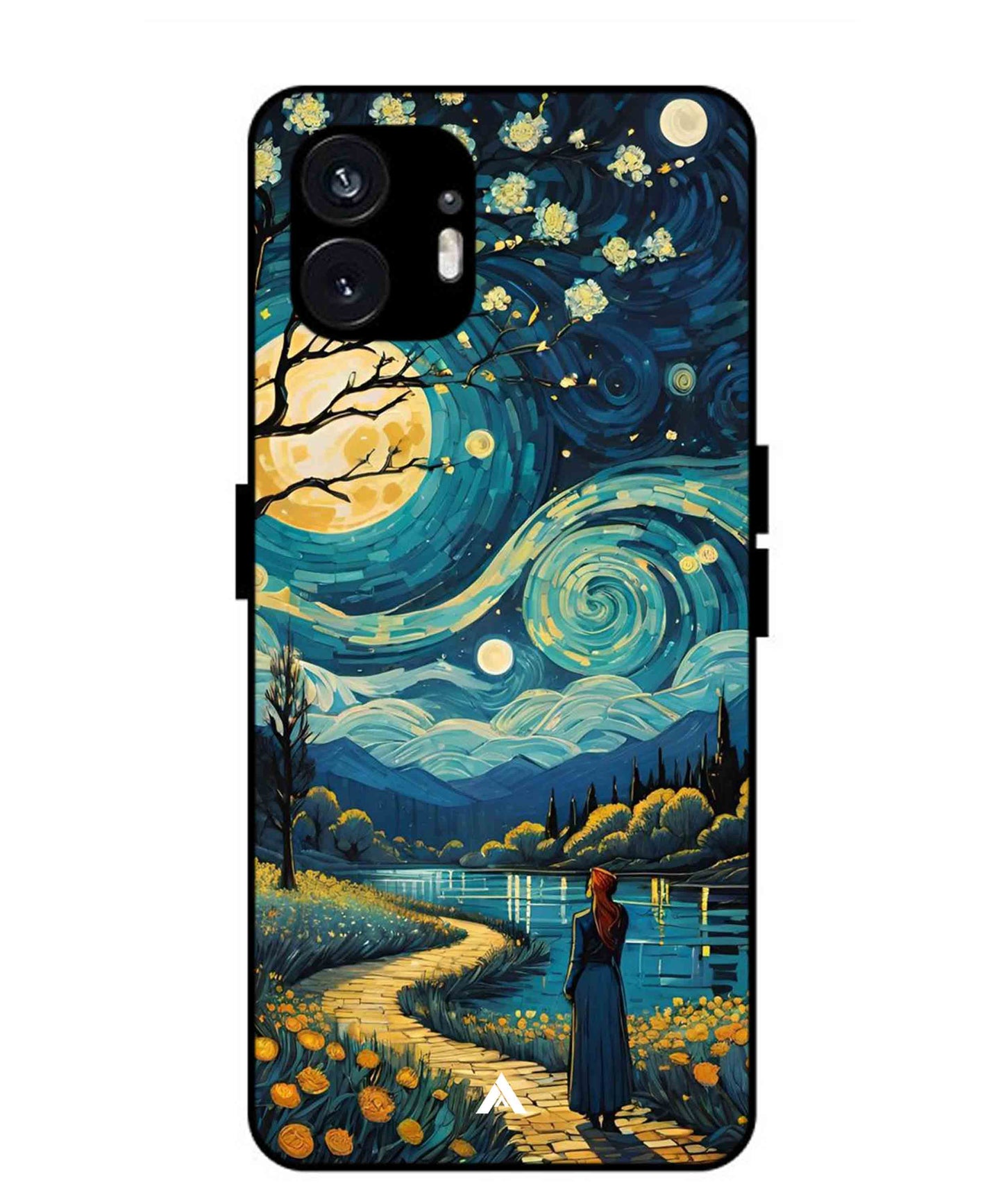 Starry Eve Art Aesthetic Metal Back Cover Phone Case for Nothing Phone 2a
