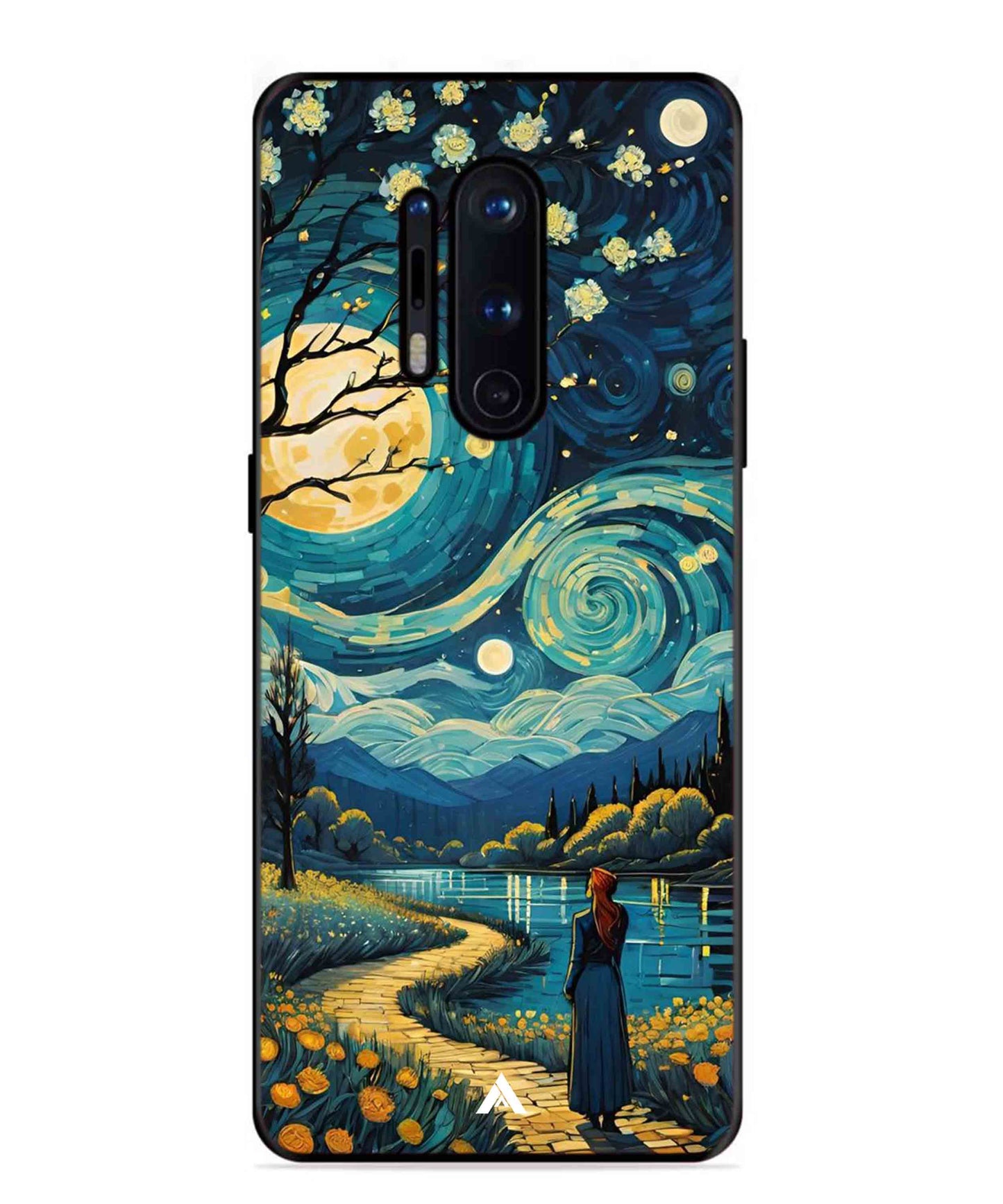 Starry Eve Art Aesthetic Metal Back Cover Phone Case for Oneplus 8 Pro