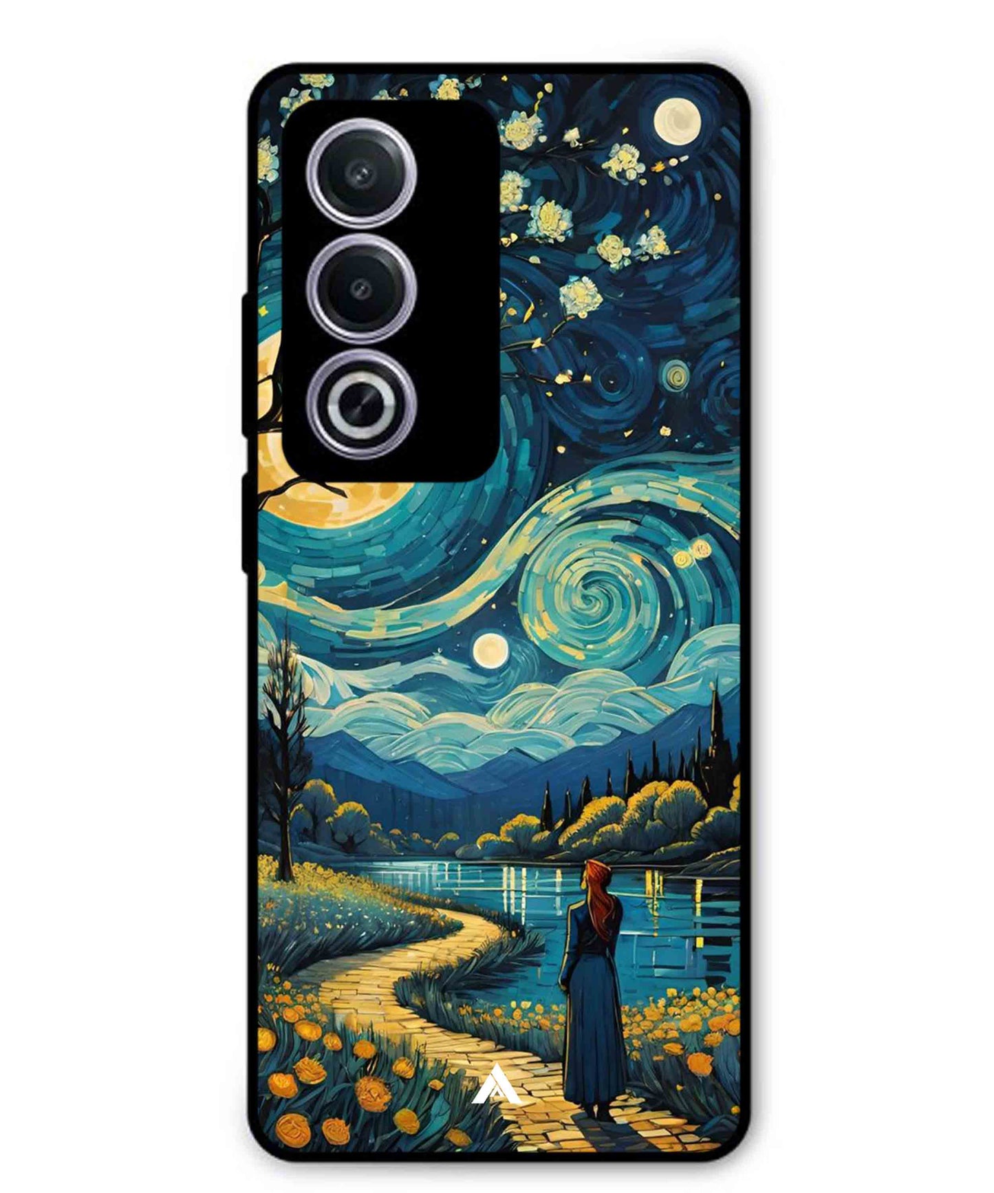 Starry Eve Art Aesthetic Metal Back Cover Phone Case for Oppo A3 Pro