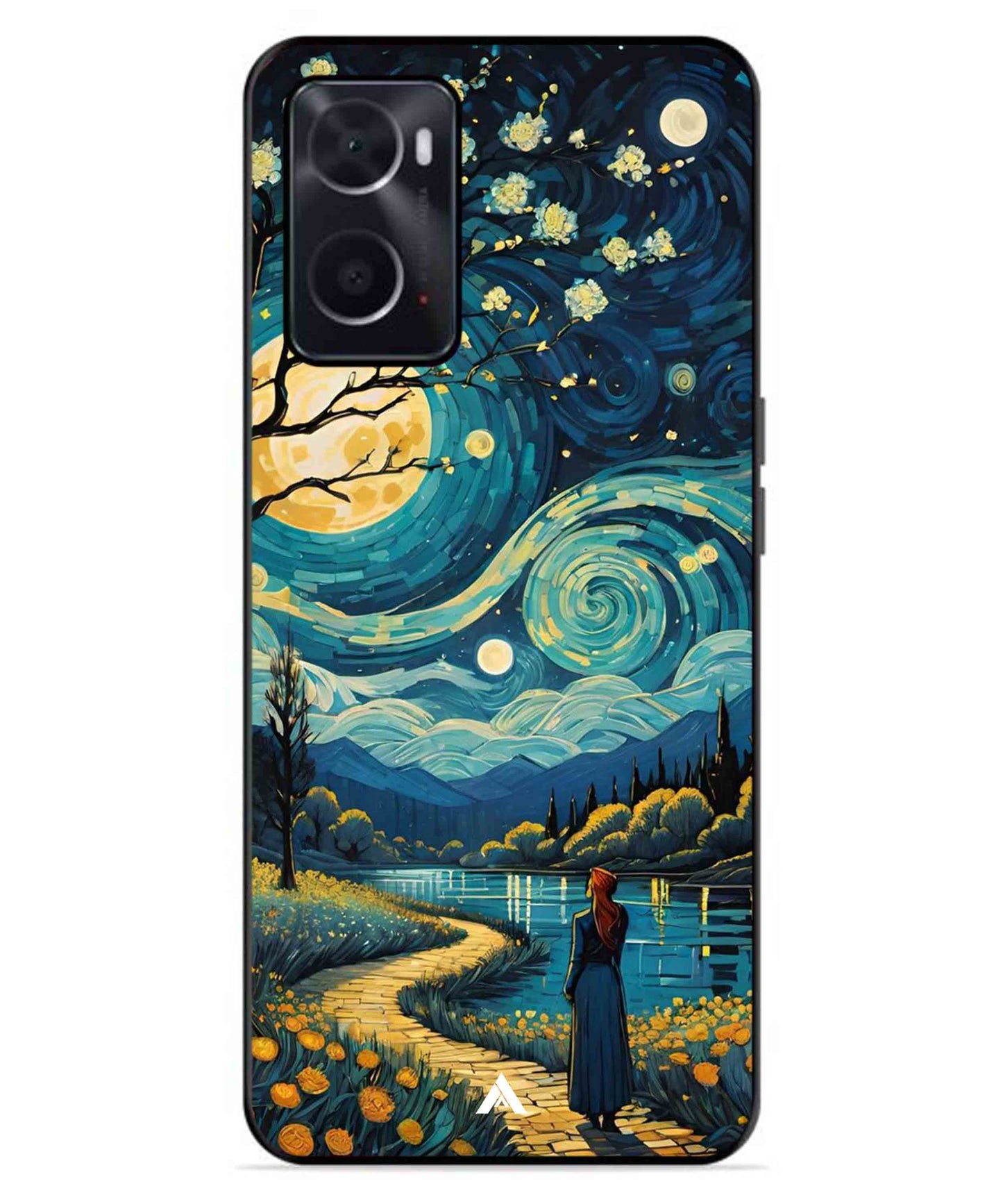 Starry Eve Art Aesthetic Metal Back Cover Phone Case for Oppo A76