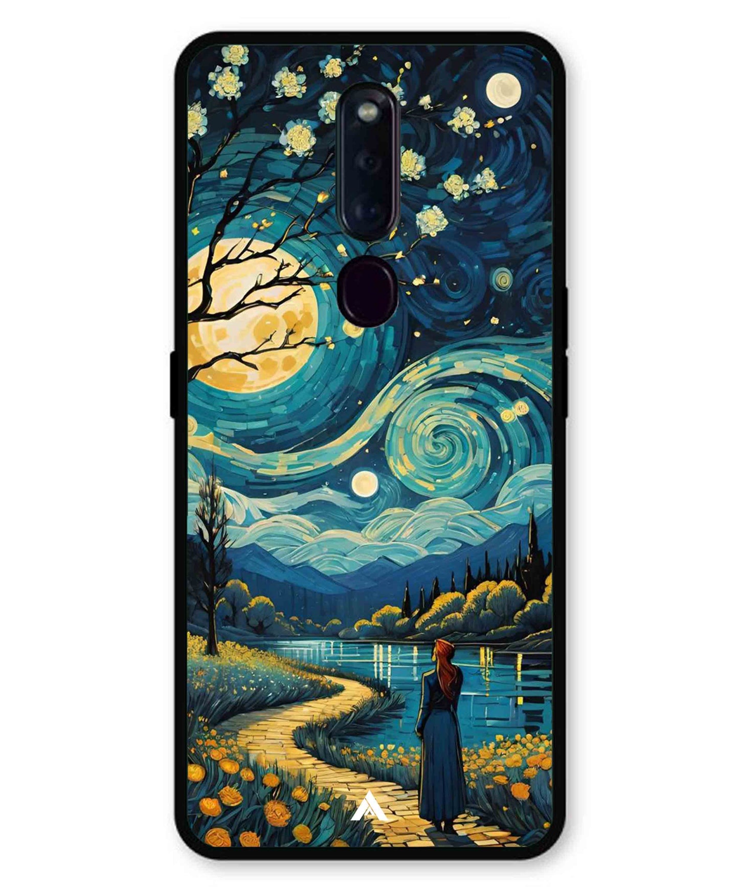 Starry Eve Art Aesthetic Metal Back Cover Phone Case for Oppo F11 Pro