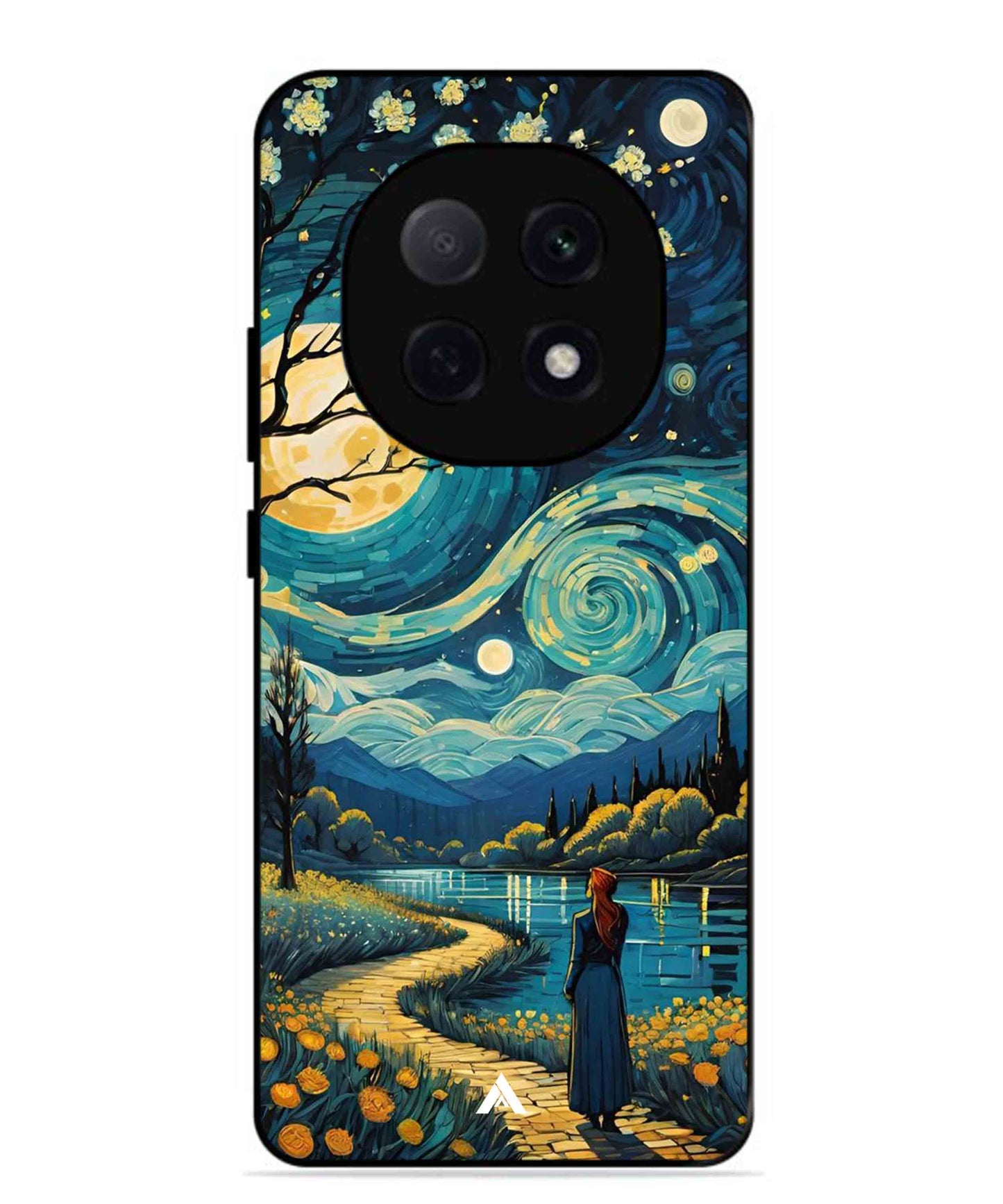 Starry Eve Art Aesthetic Metal Back Cover Phone Case for Oppo F29 Pro