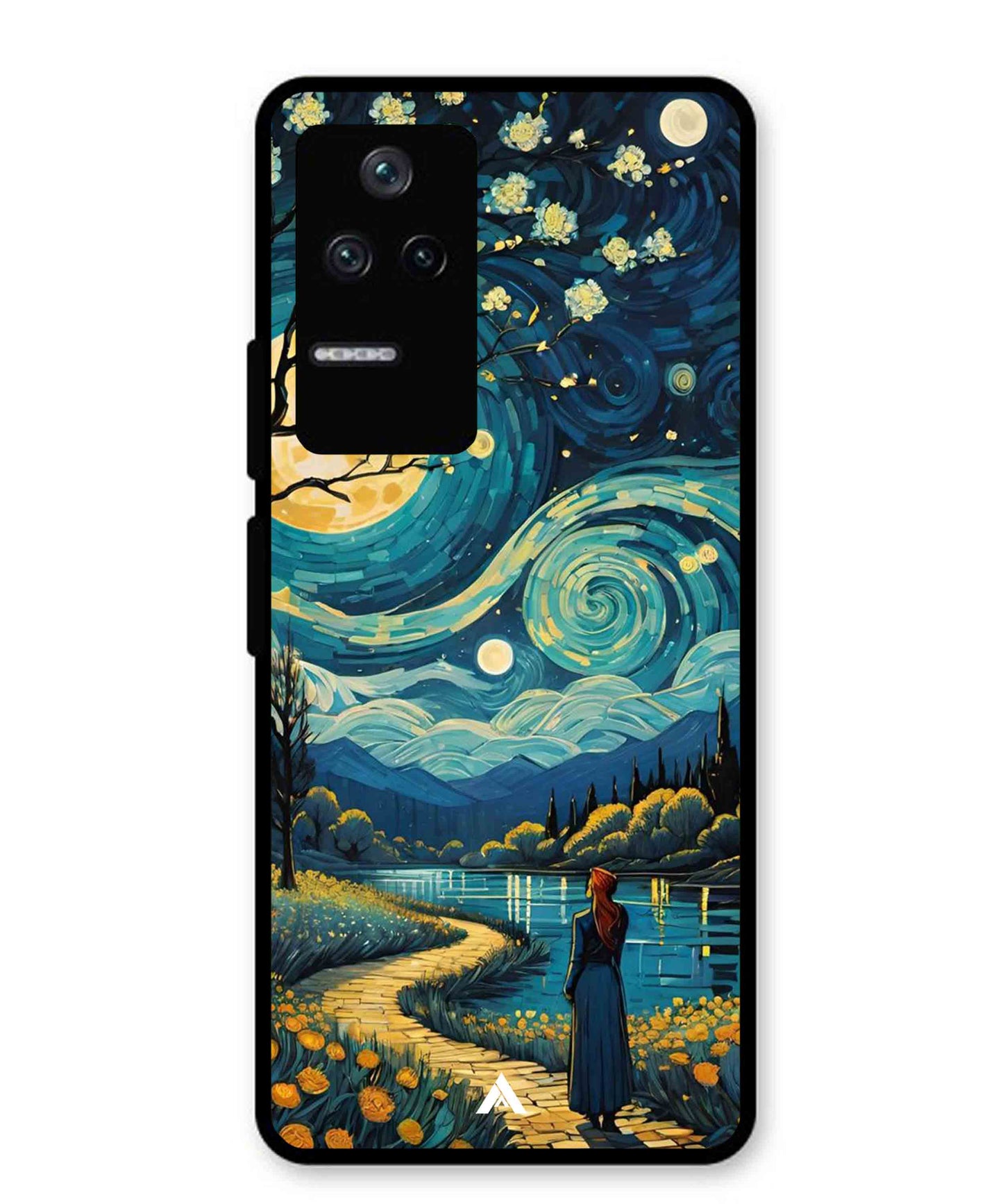 Starry Eve Art Aesthetic Metal Back Cover Phone Case for Poco F4