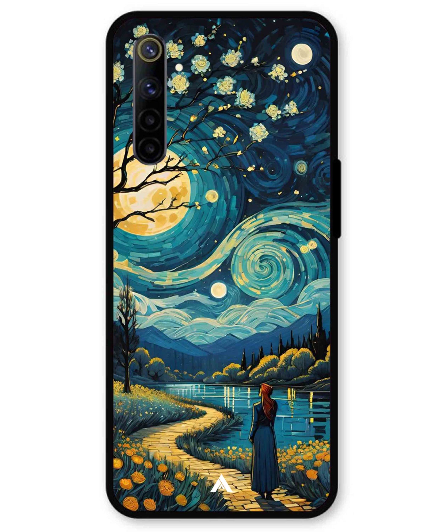 Starry Eve Art Aesthetic Metal Back Cover Phone Case for Realme 6i