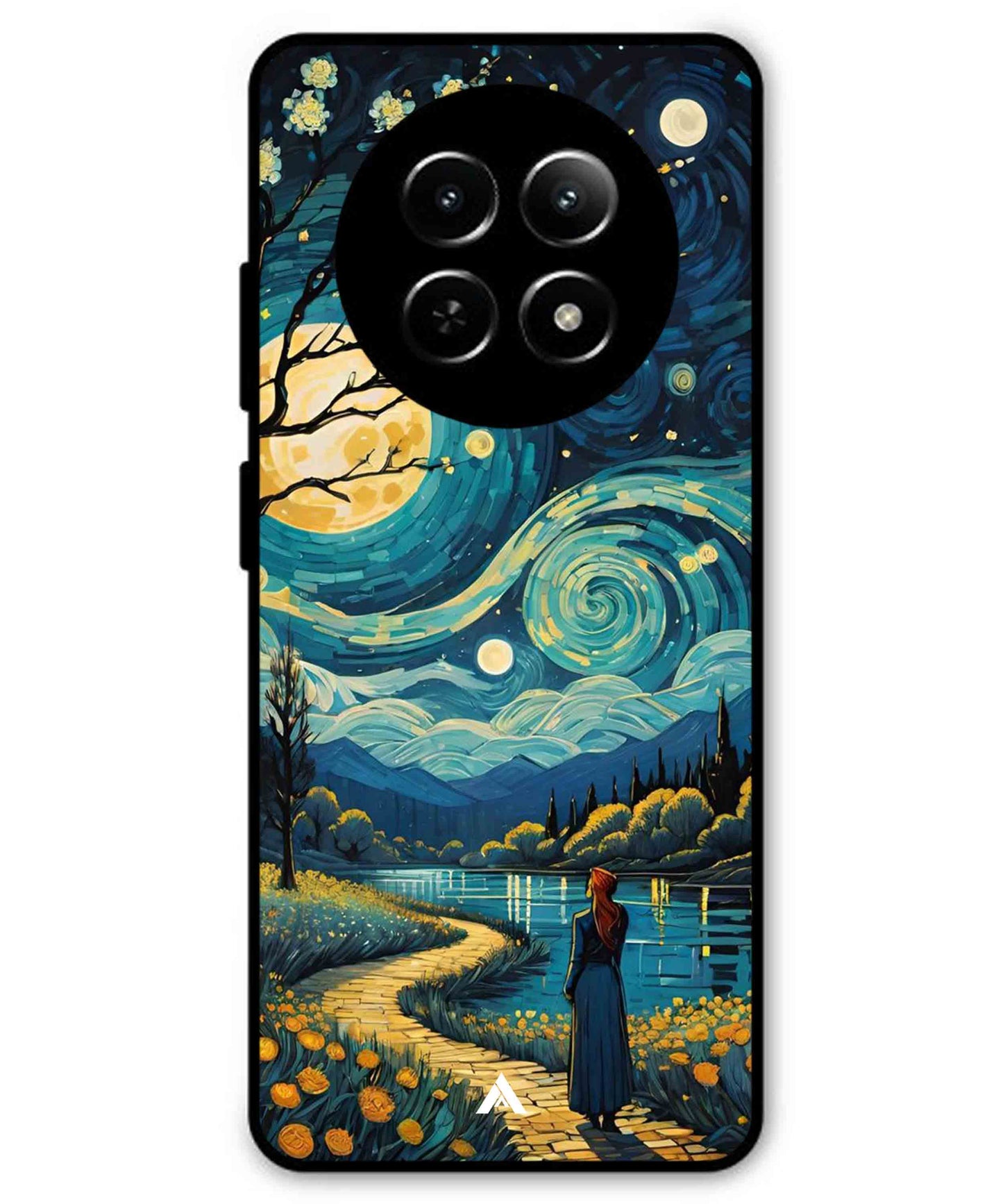 Starry Eve Art Aesthetic Metal Back Cover Phone Case for Realme C65