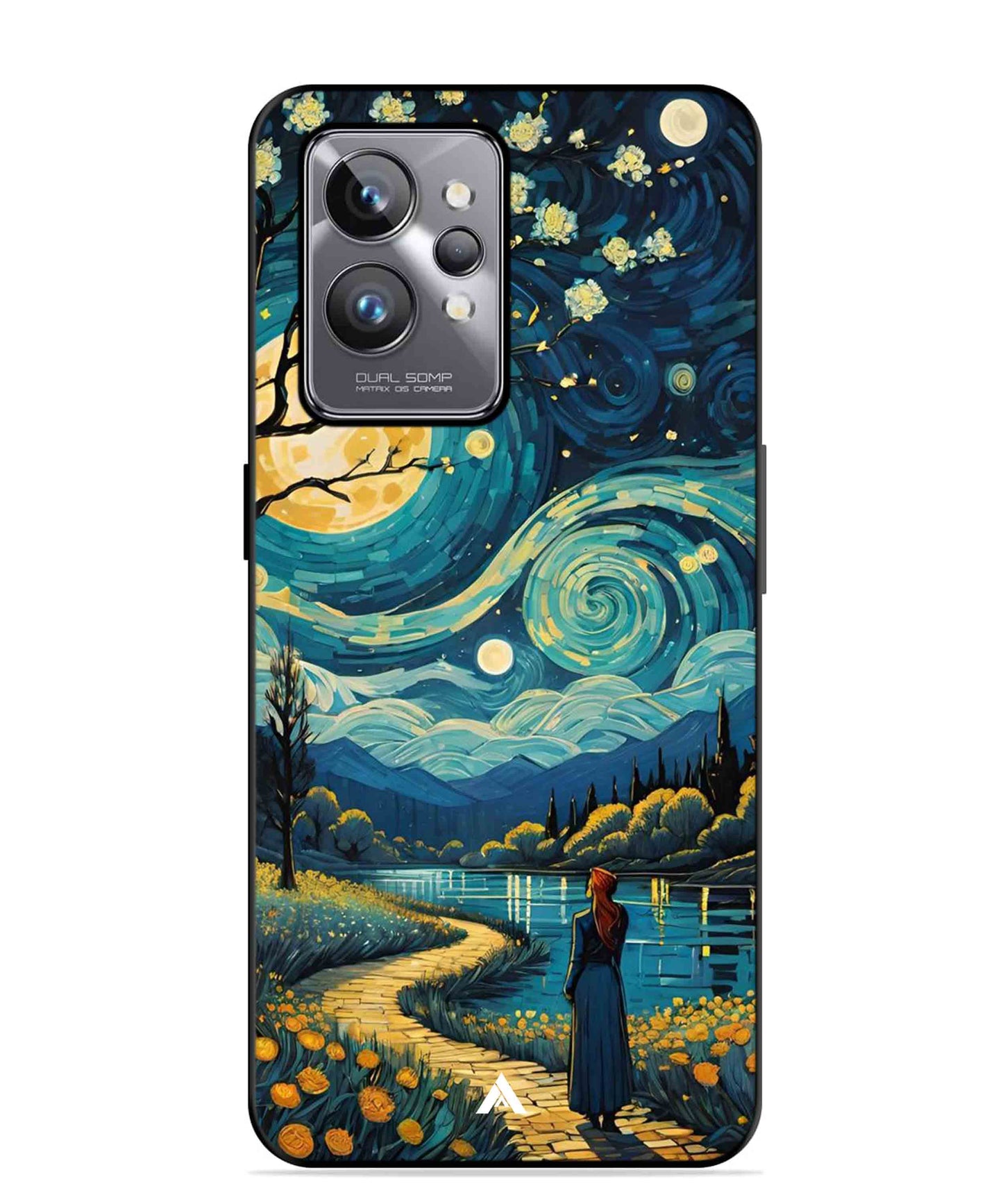 Starry Eve Art Aesthetic Metal Back Cover Phone Case for Realme GT 2 Pro