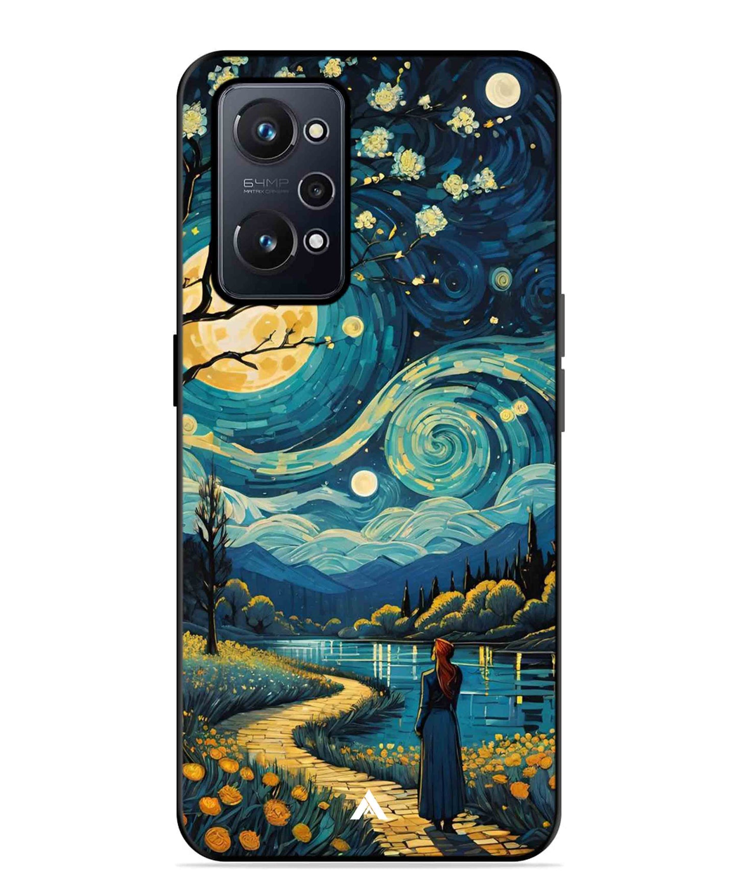 Starry Eve Art Aesthetic Metal Back Cover Phone Case for Realme GT Neo 2