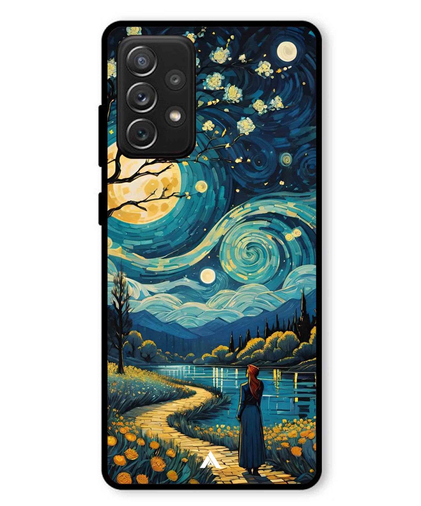Starry Eve Art Aesthetic Metal Back Cover Phone Case for Samsung Galaxy A72