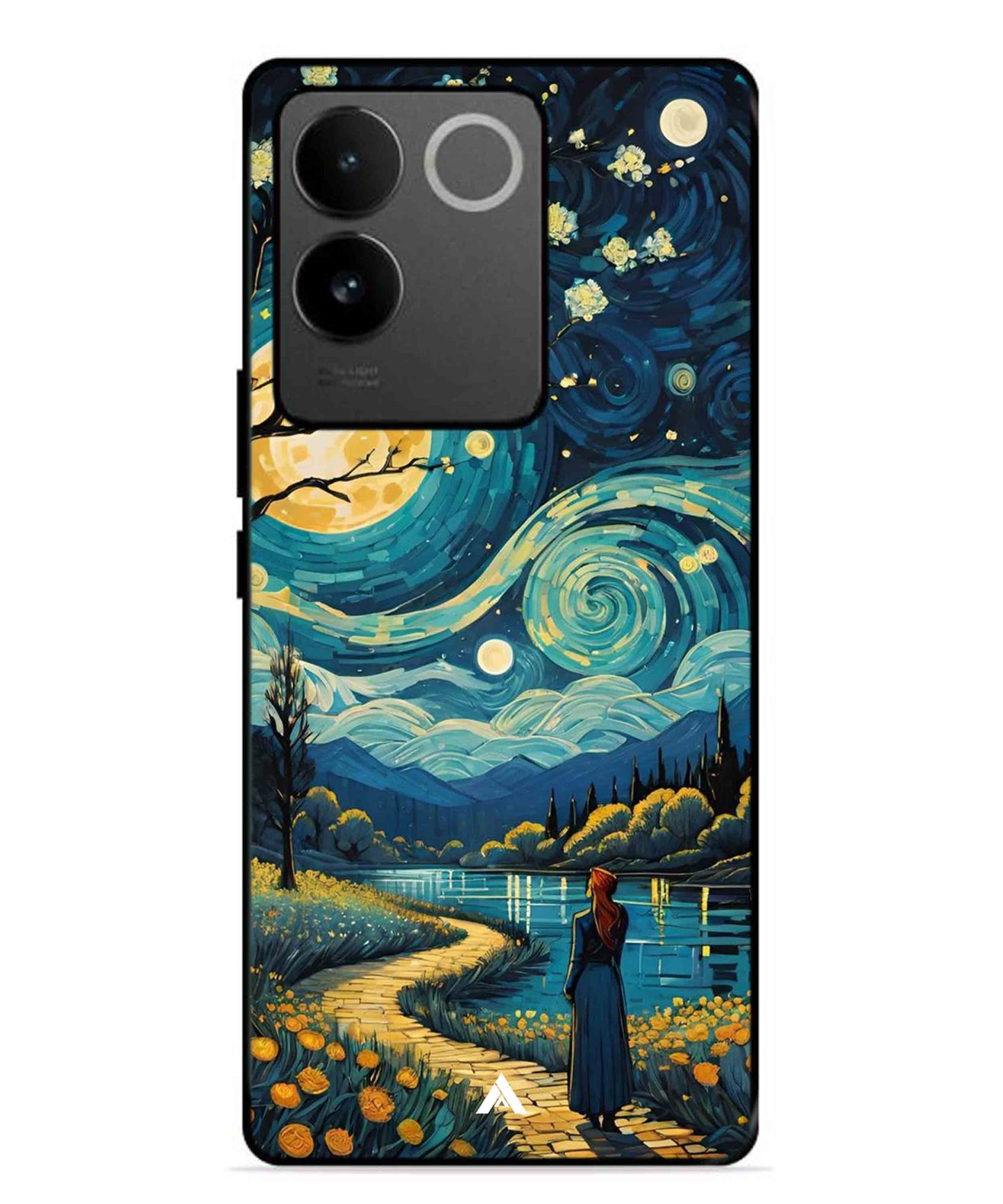 Starry Eve Art Aesthetic Metal Back Cover Phone Case for Vivo T2 Pro