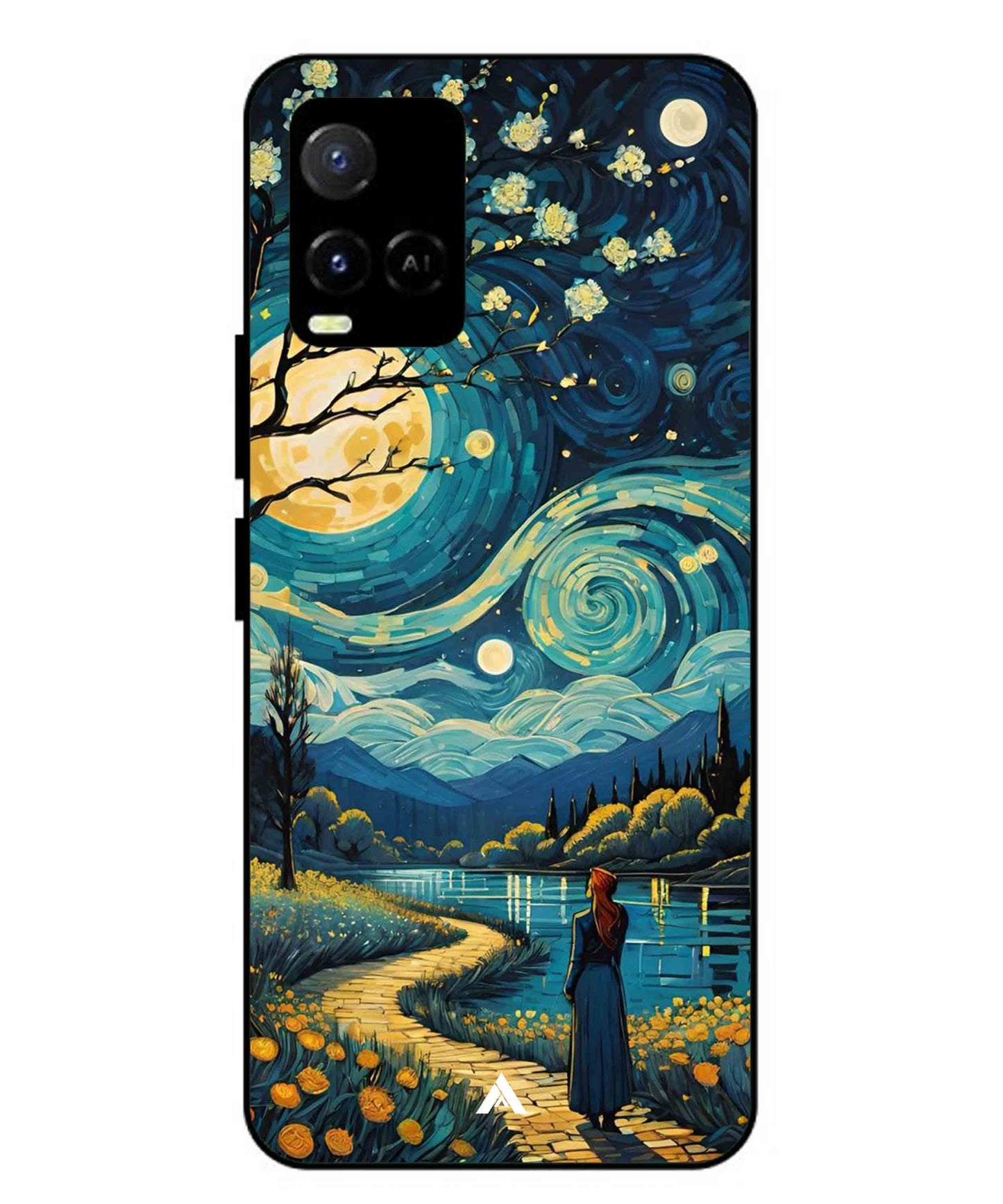 Starry Eve Art Aesthetic Metal Back Cover Phone Case for Vivo Y36