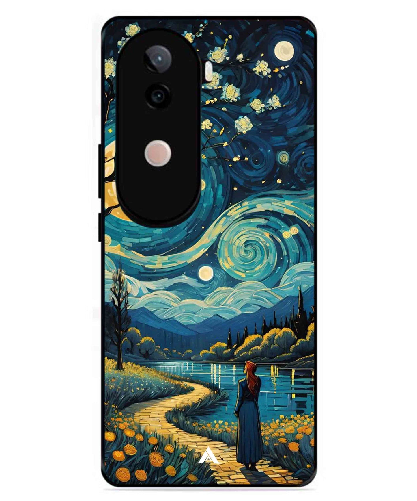 Starry Eve Art Aesthetic Metal Back Cover Phone Case for Vivo v40e