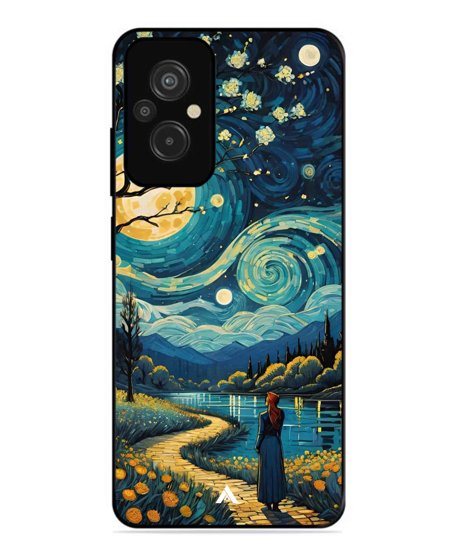 Starry Eve Art Aesthetic Metal Back Cover Phone Case for Xiaomi Redmi 11 Prime 4G