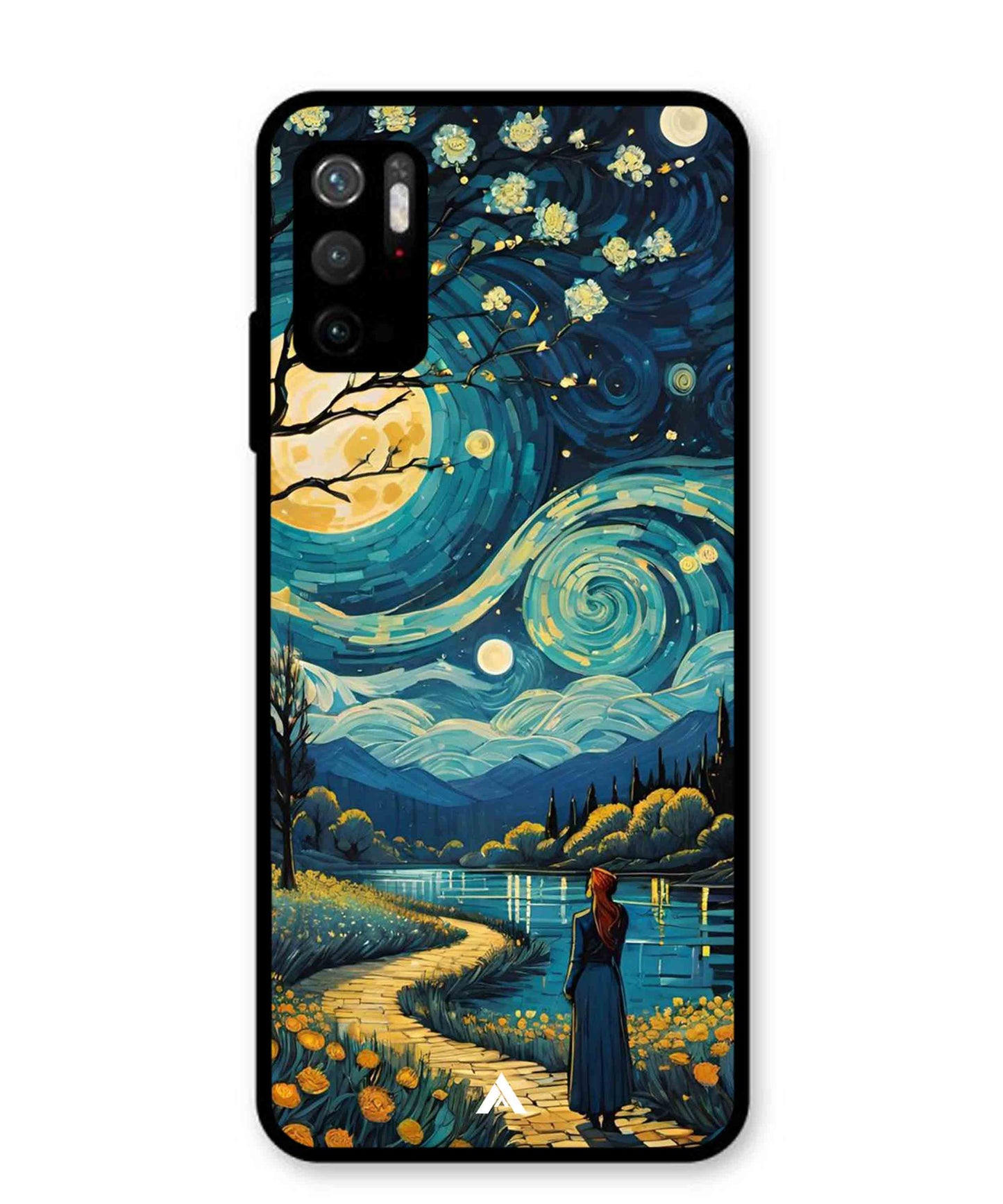Starry Eve Art Aesthetic Metal Back Cover Phone Case for Xiaomi Redmi Note 10T