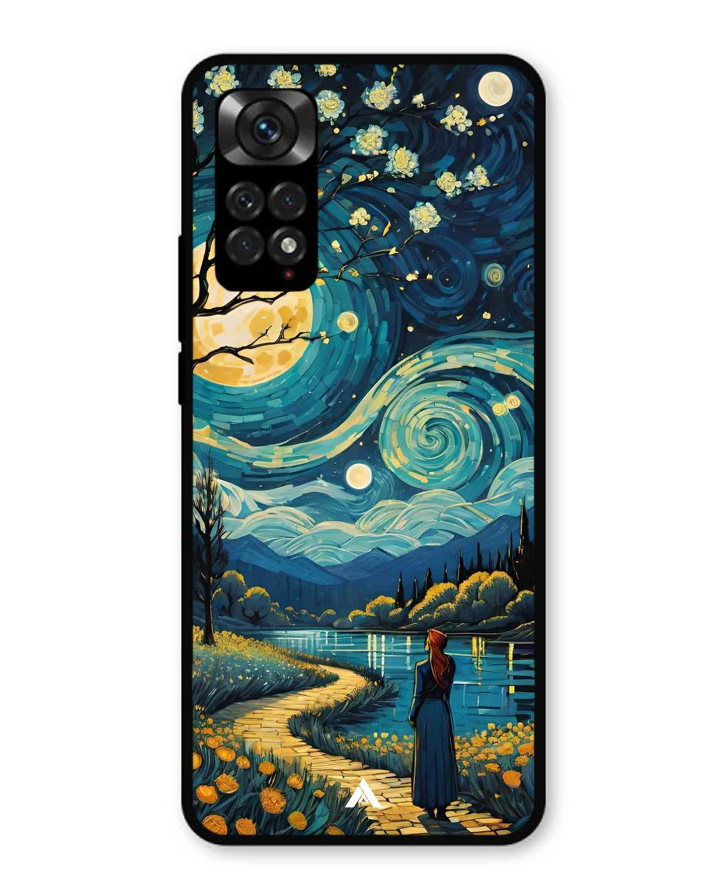 Starry Eve Art Aesthetic Metal Back Cover Phone Case for Xiaomi Redmi Note 11s