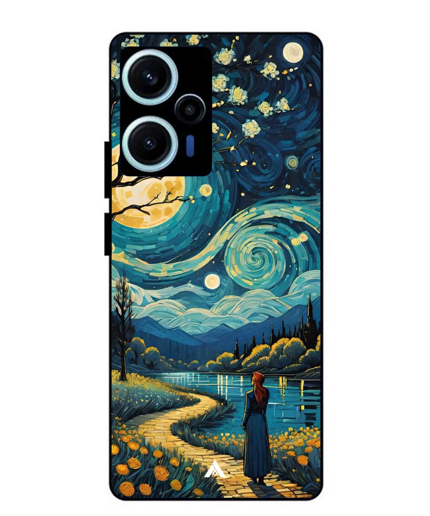 Starry Eve Art Aesthetic Metal Back Cover Phone Case for Xiaomi Redmi Note 12 Turbo