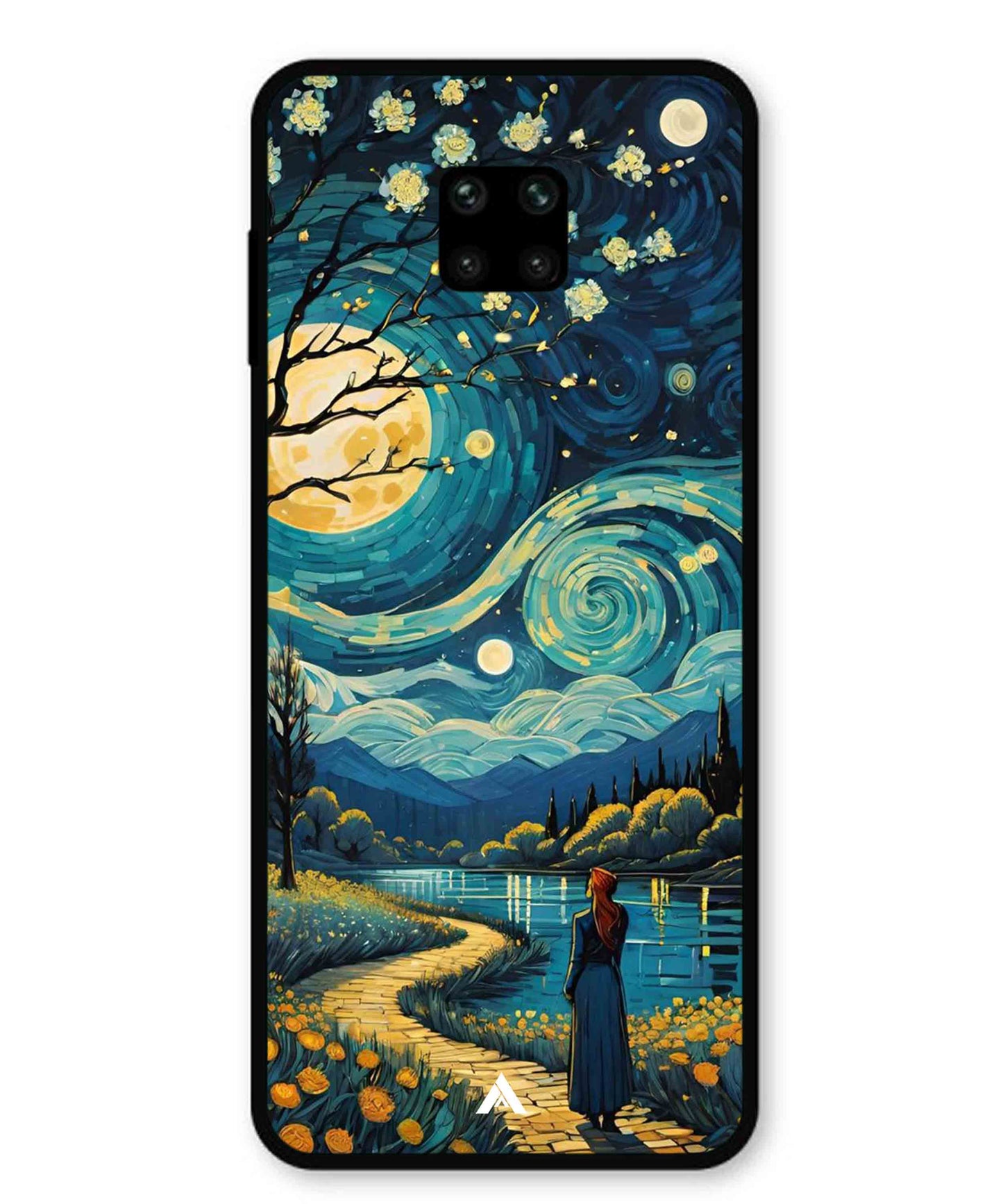 Starry Eve Art Aesthetic Metal Back Cover Phone Case for Xiaomi Redmi Note 9 Pro Max