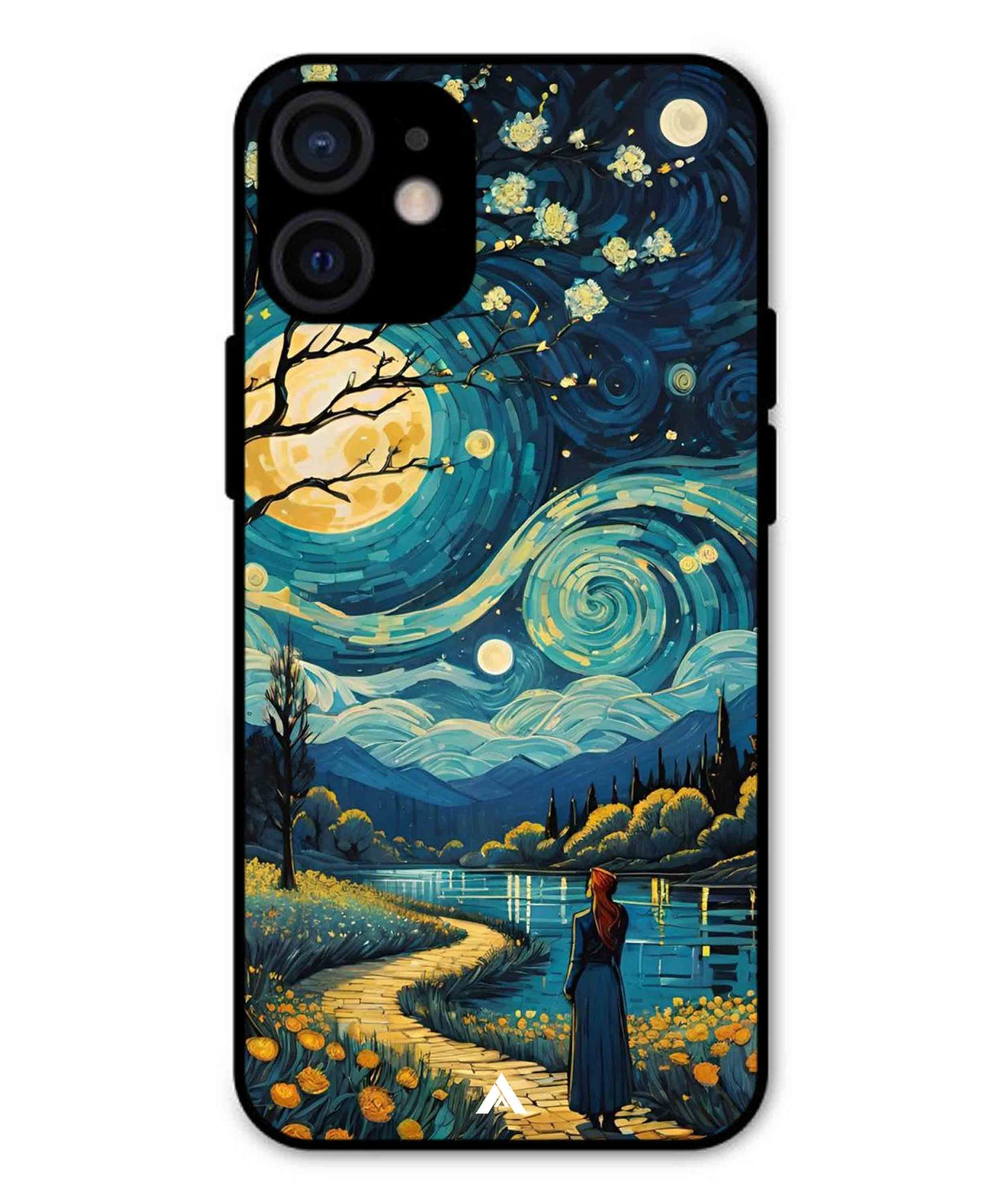 Starry Eve Art Aesthetic Metal Back Cover Phone Case for iPhone 12 Mini