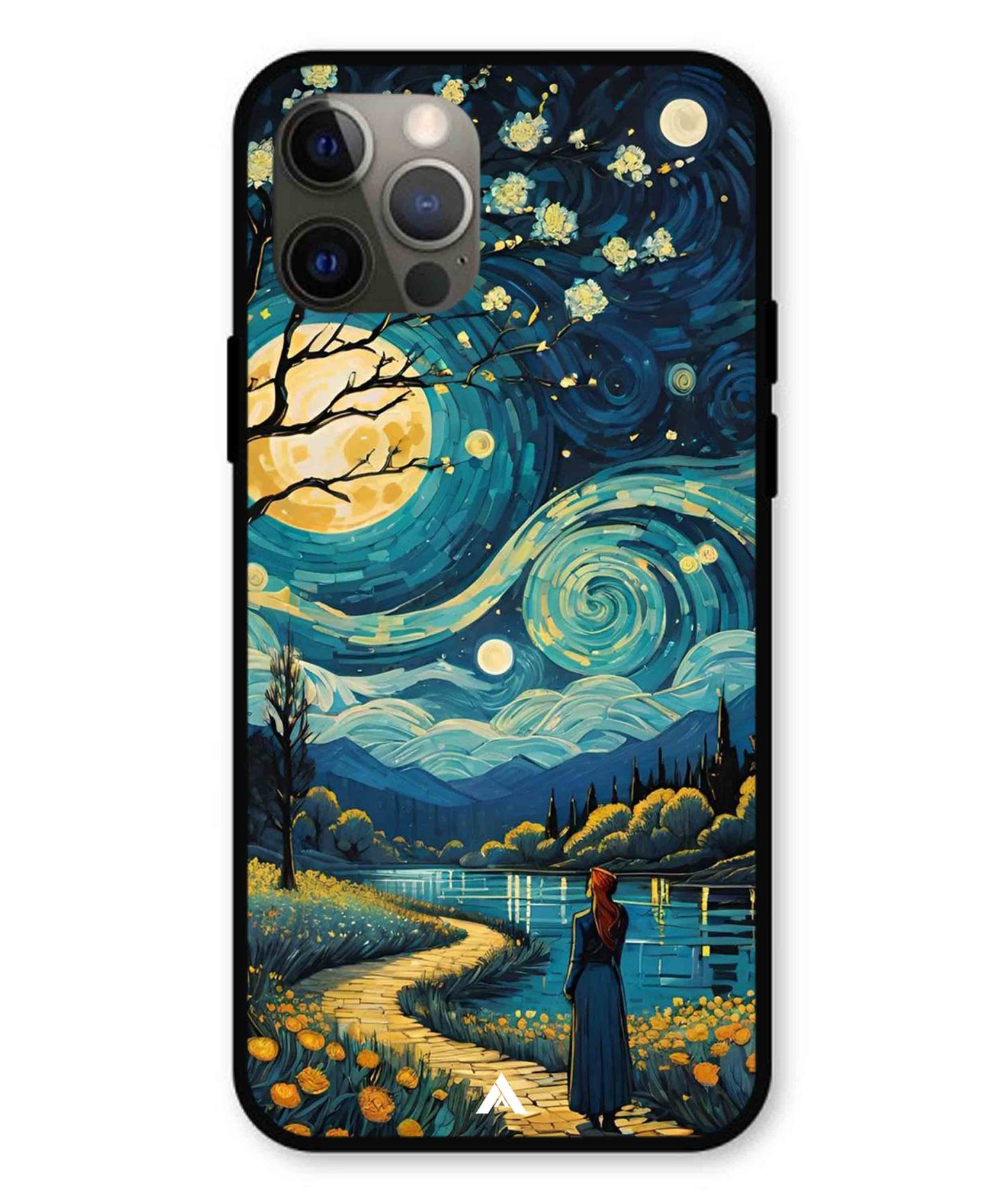 Starry Eve Art Aesthetic Metal Back Cover Phone Case for iPhone 12 Pro