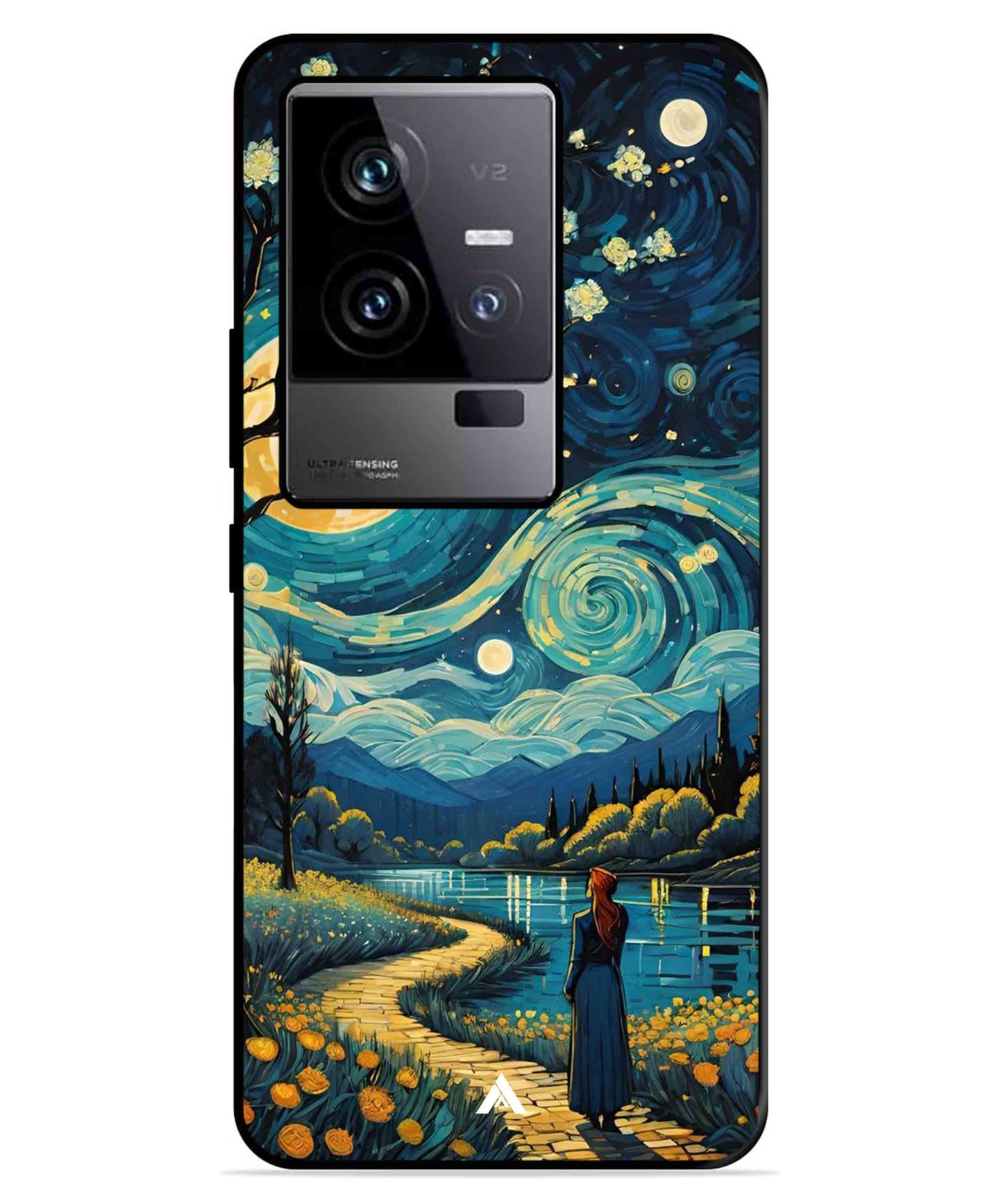 Starry Eve Art Aesthetic Metal Back Cover Phone Case for iQOO 11