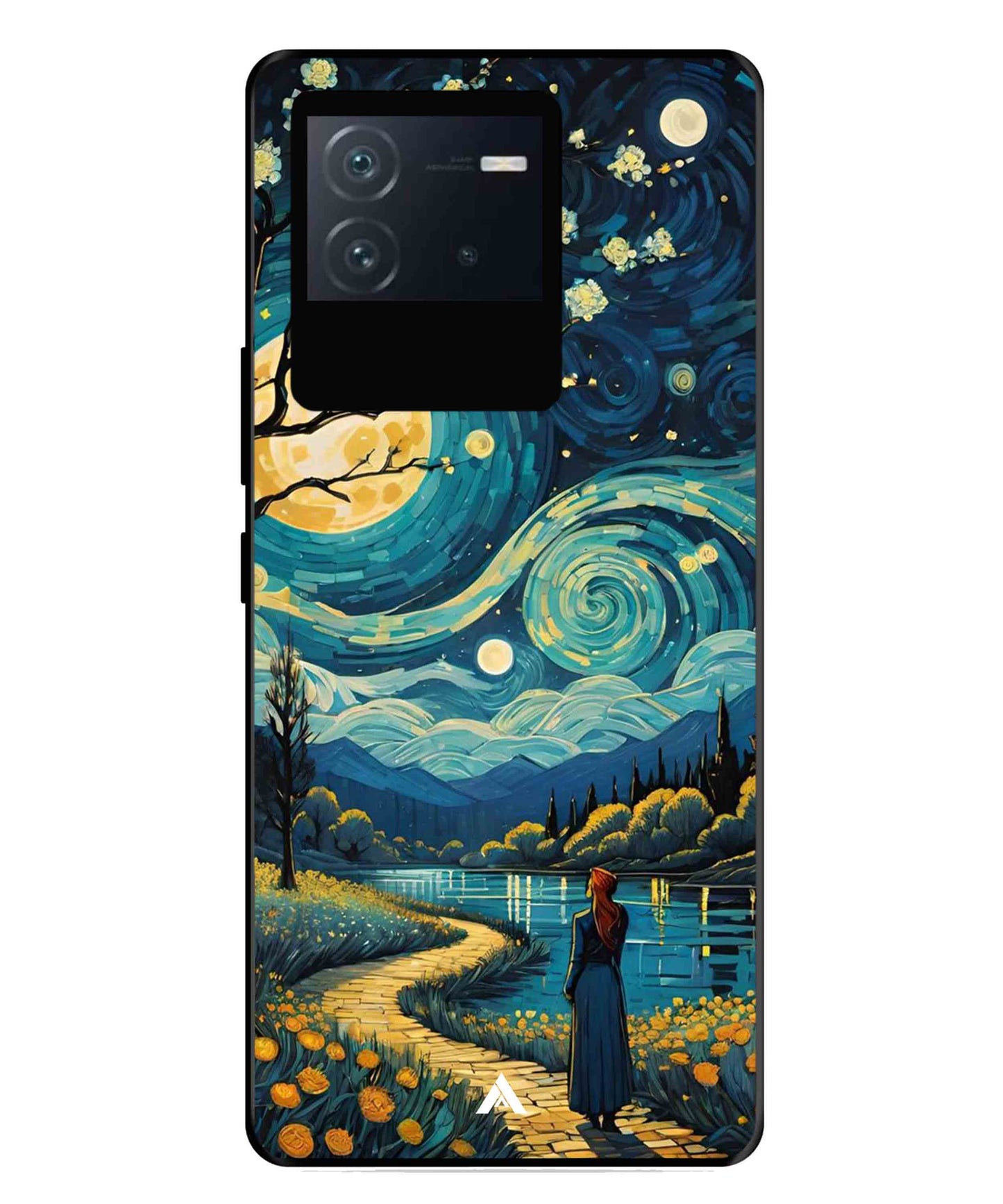 Starry Eve Art Aesthetic Metal Back Cover Phone Case for iQOO Neo 6