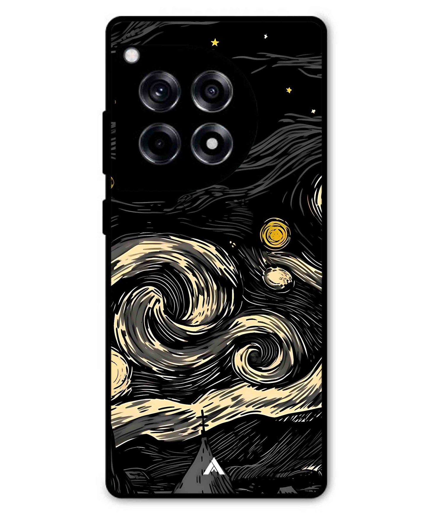 Starry Night Aesthetic Metal Back Cover Phone Case for Oneplus 12R