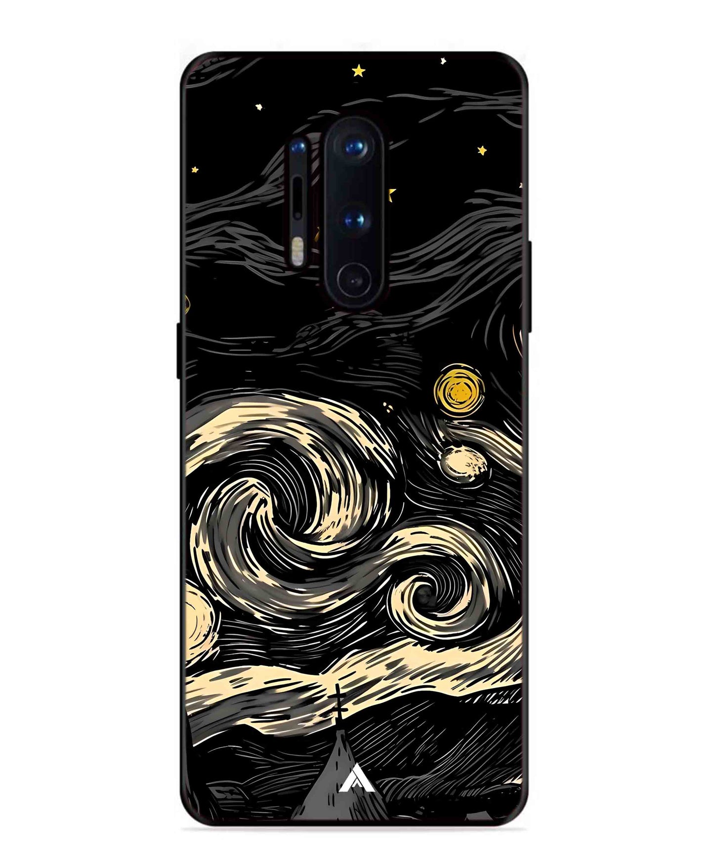 Starry Night Aesthetic Metal Back Cover Phone Case for Oneplus 8 Pro