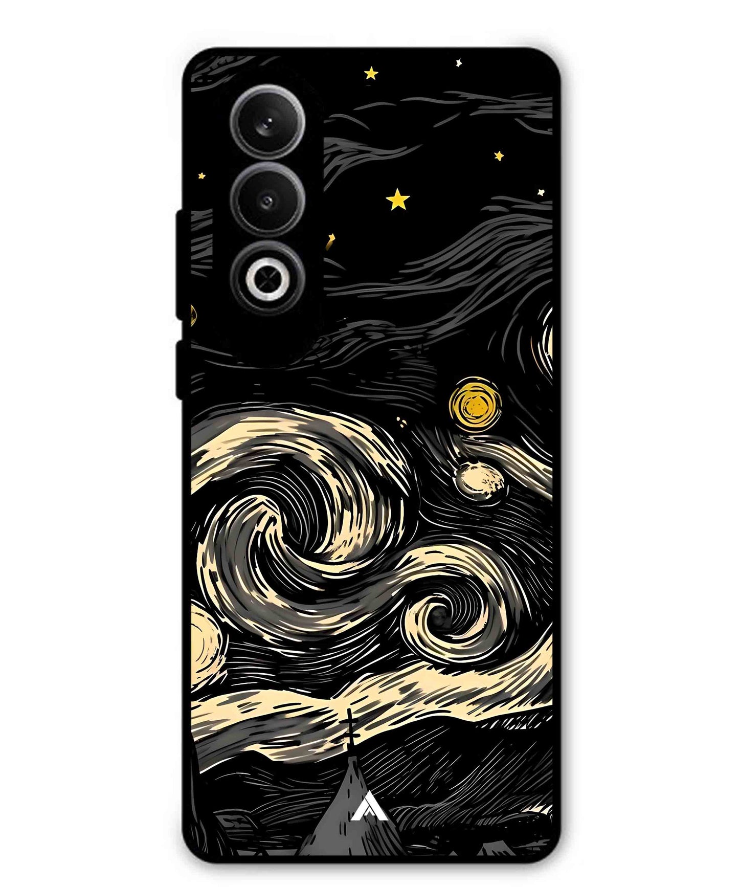 Starry Night Aesthetic Metal Back Cover Phone Case for Oppo K12