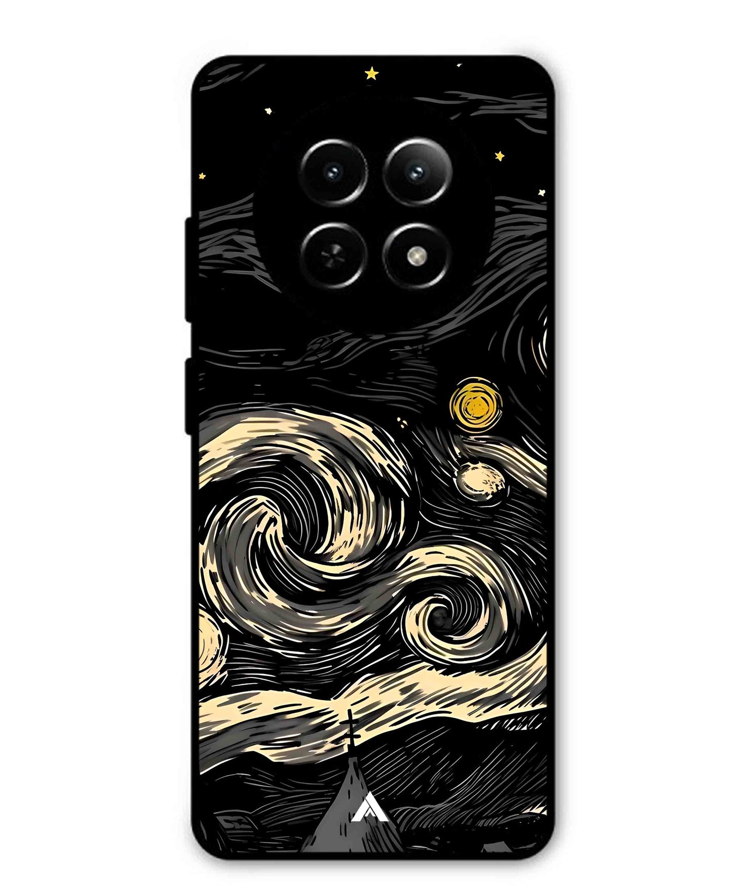 Starry Night Aesthetic Metal Back Cover Phone Case for Realme Narzo N65