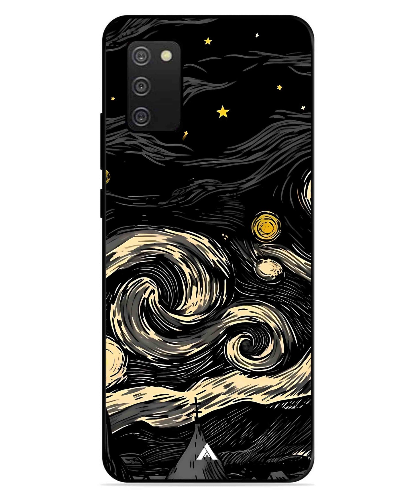 Starry Night Aesthetic Metal Back Cover Phone Case for Samsung Galaxy A03s