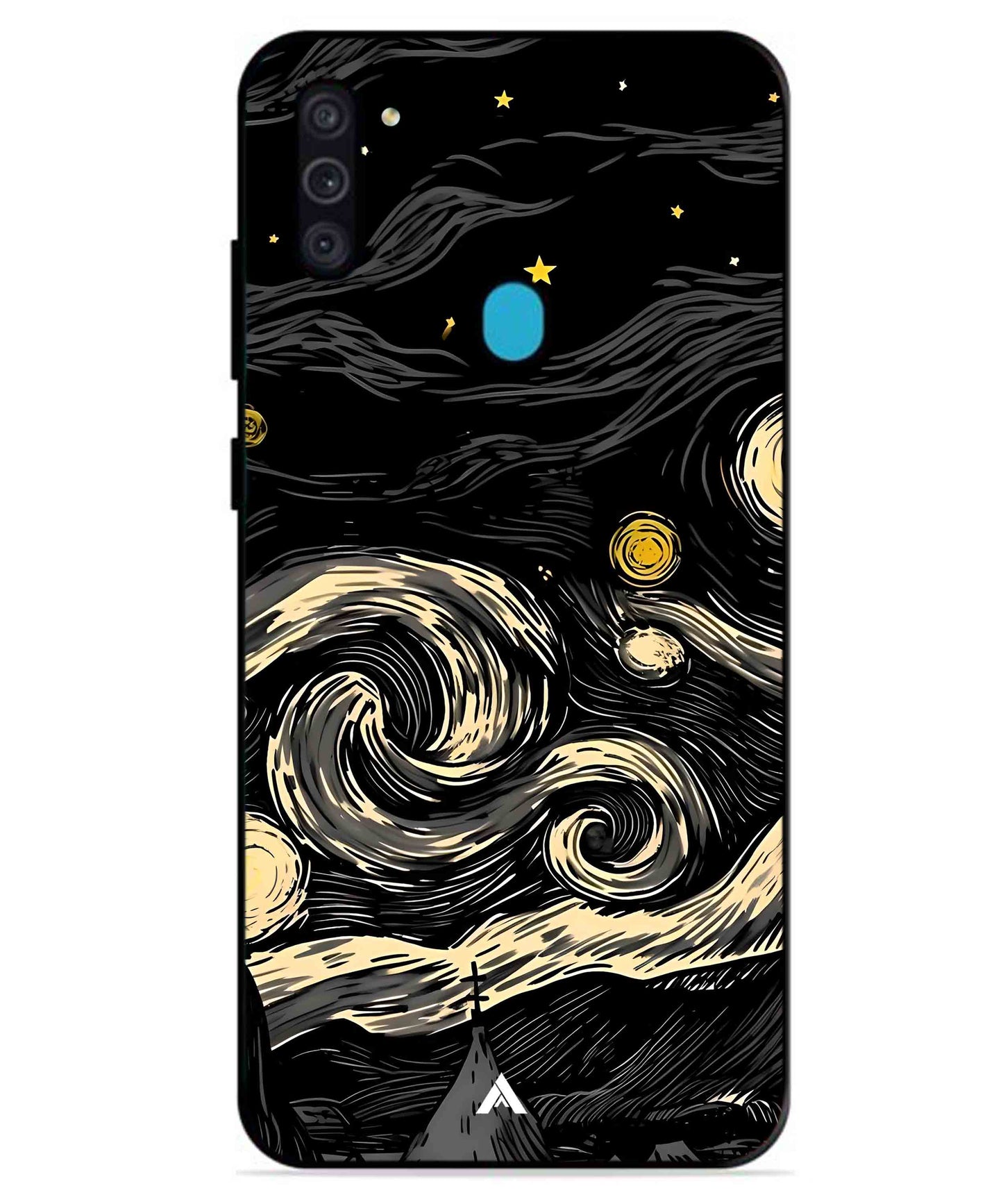 Starry Night Aesthetic Metal Back Cover Phone Case for Samsung Galaxy A11