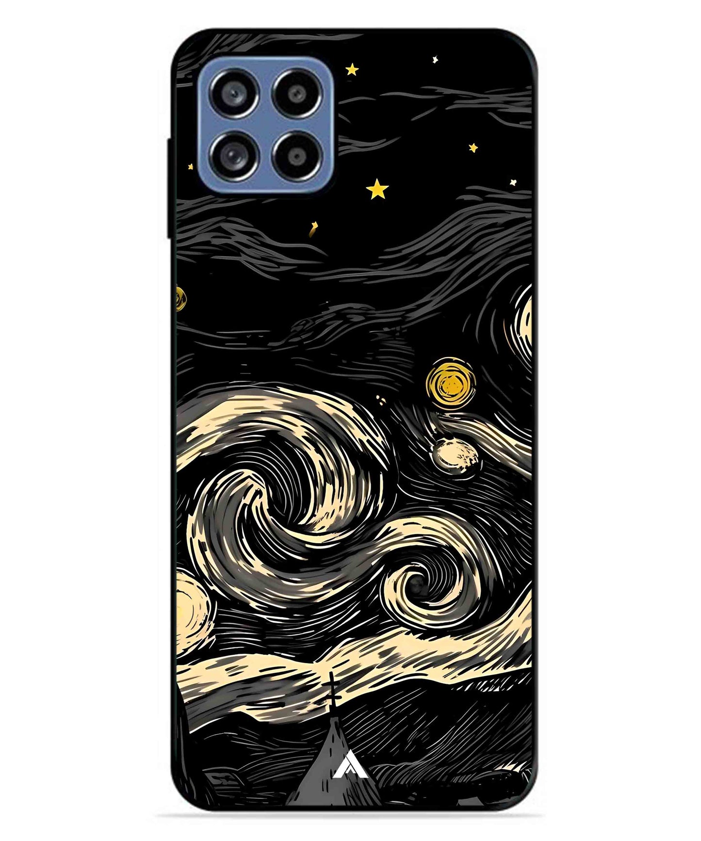 Starry Night Aesthetic Metal Back Cover Phone Case for Samsung Galaxy A22 5G