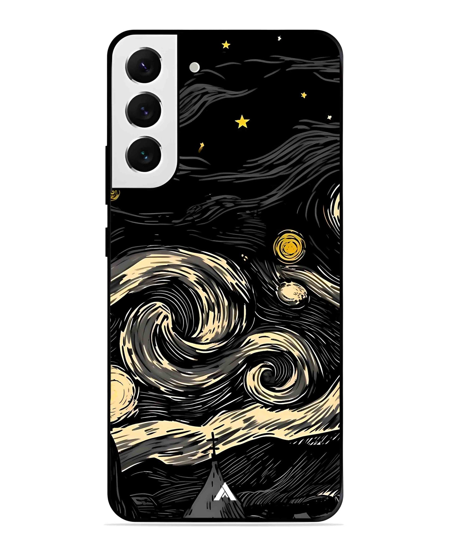 Starry Night Aesthetic Metal Back Cover Phone Case for Samsung Galaxy S22 Plus