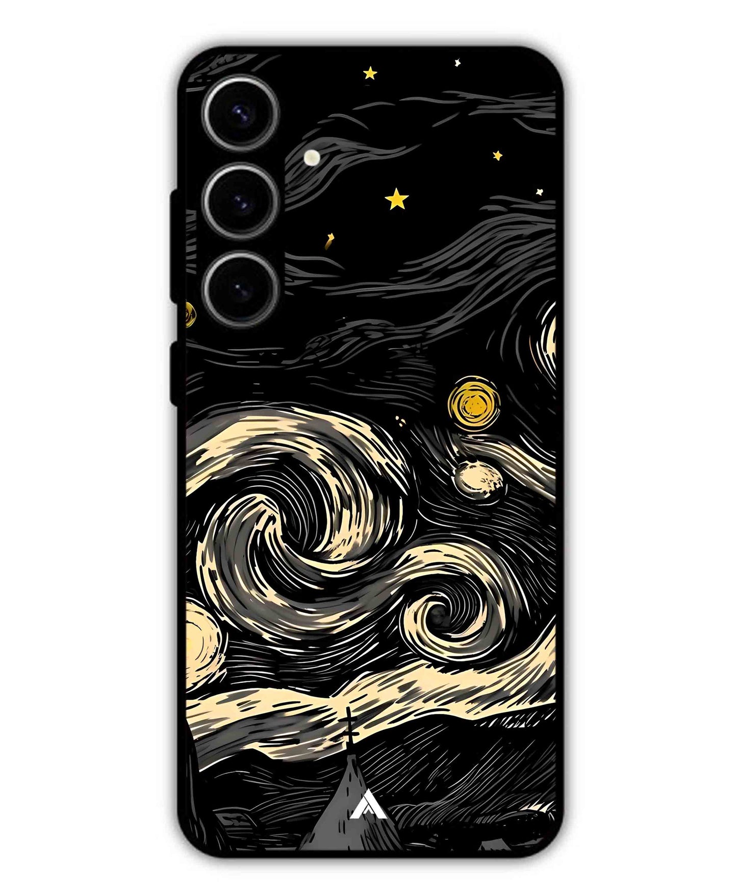 Starry Night Aesthetic Metal Back Cover Phone Case for Samsung Galaxy S24 Plus