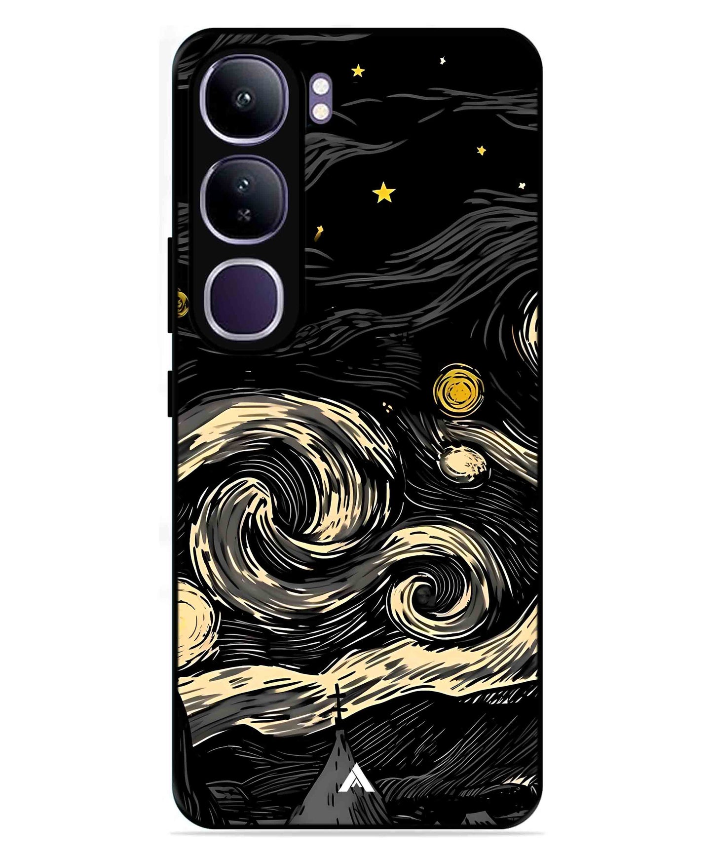 Starry Night Aesthetic Metal Back Cover Phone Case for Vivo Y300