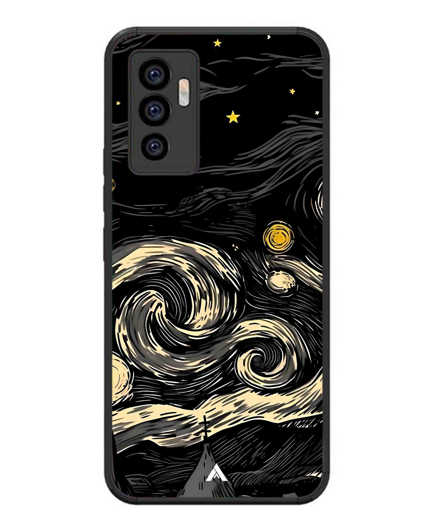 Starry Night Aesthetic Metal Back Cover Phone Case for Vivo v23e
